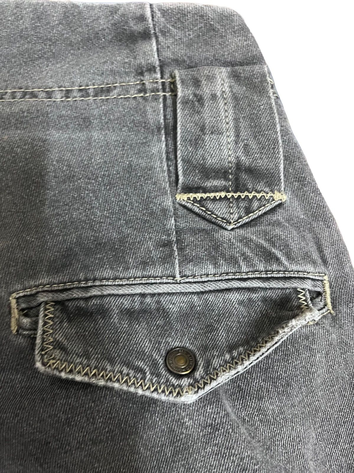 Japanese Brand Vintage Ginwash Grey Monster Workwear Baggy Carpenter Denim Size US 32 / EU 48 - 10 Thumbnail