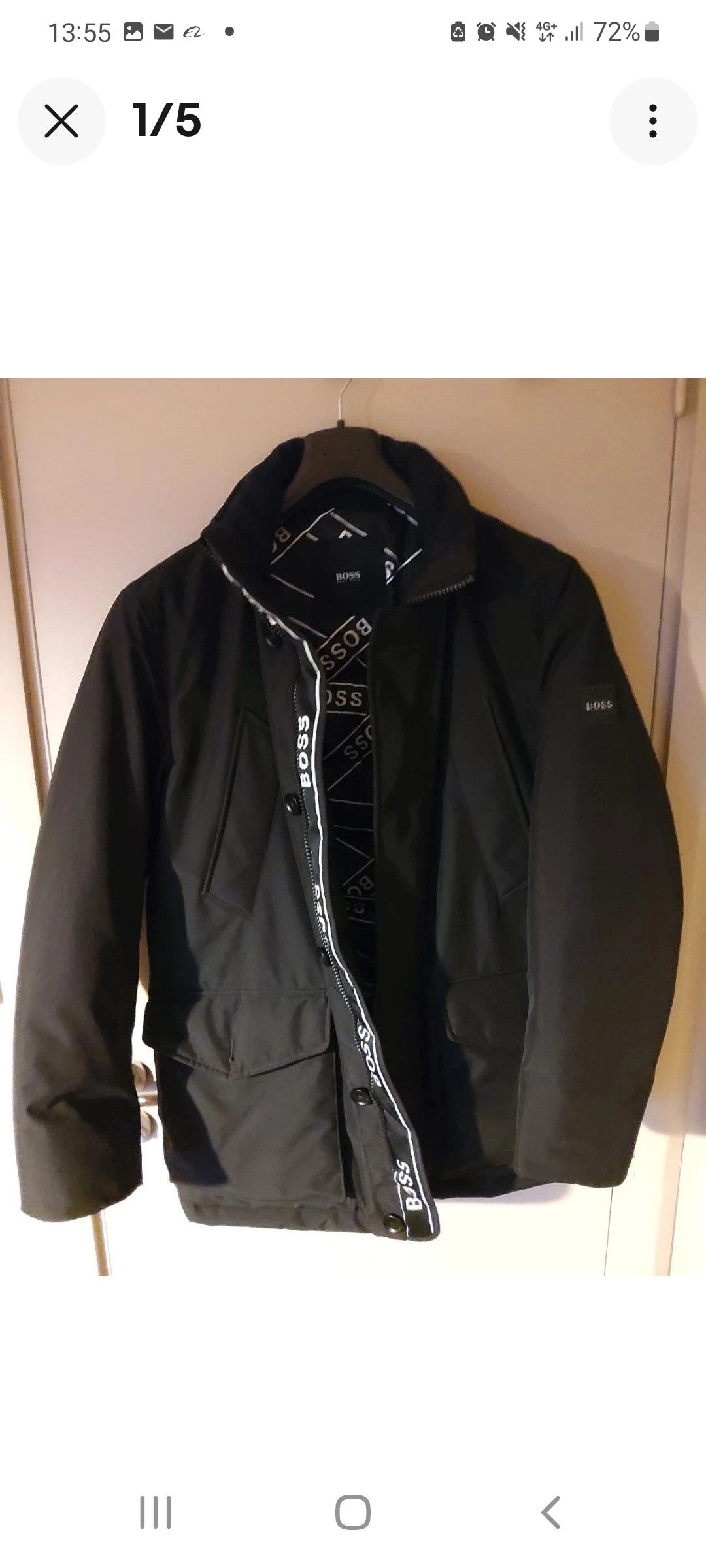Hugo Boss Hugo Boss Black Parka Fur Hood Size US L / EU 52-54 / 3 - 1 Thumbnail