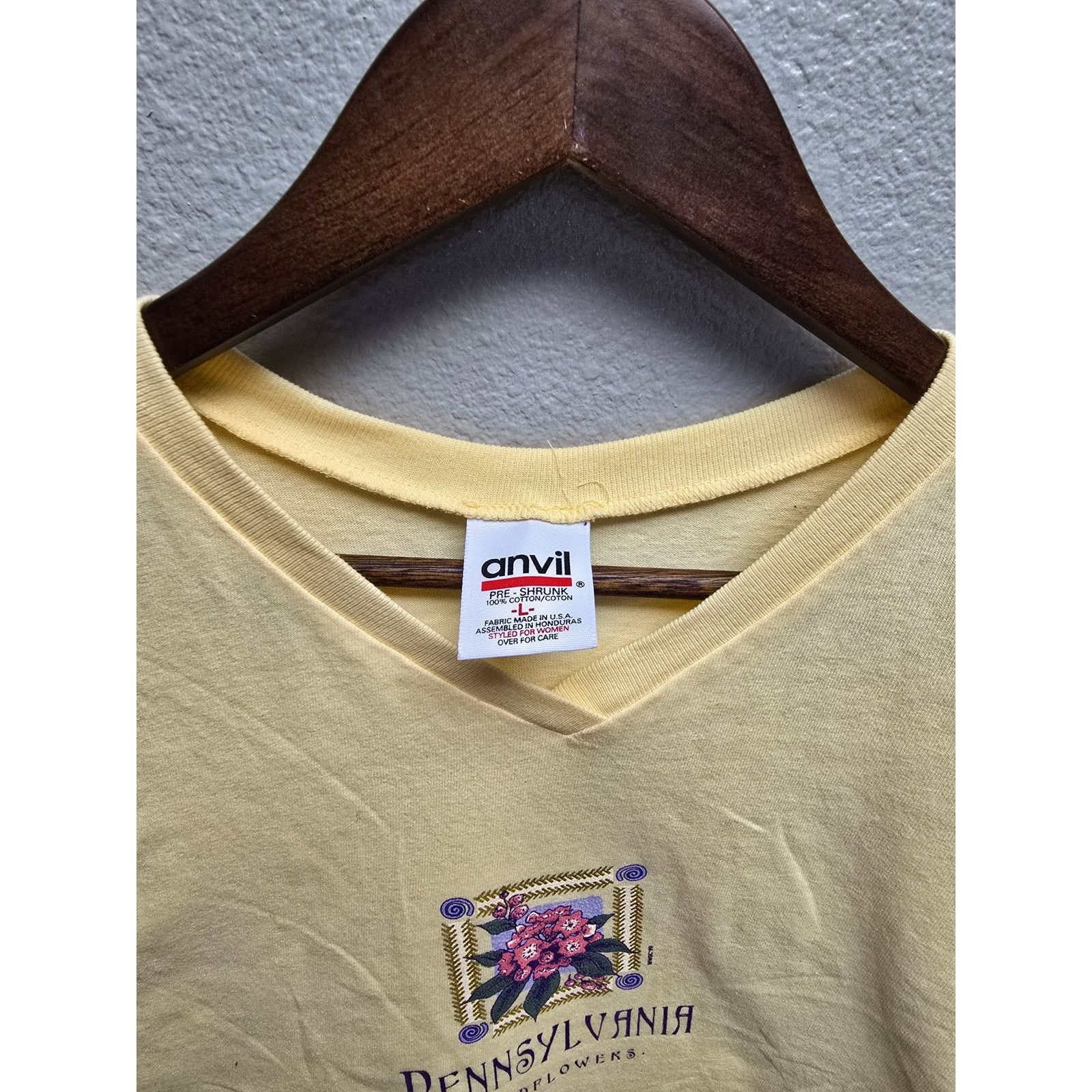 Vintage Vintage 1990s Pennsylvania Wildflowers Graphic Tee Anvil L Size L / US 10 / IT 46 - 3 Thumbnail