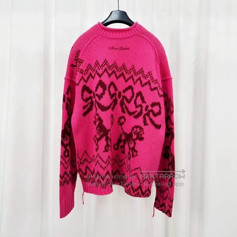Acne Studios Acne Studios Dog bow-tie letter knitted sweater Size S / US 4 / IT 40 - 2 Thumbnail