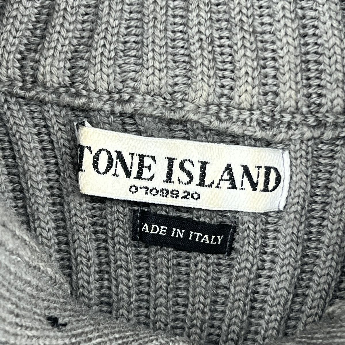 Stone Island × Vintage Vintage Stone Island Sweater Jumper Knitwear Wool Grey Rib Size US L / EU 52-54 / 3 - 7 Thumbnail