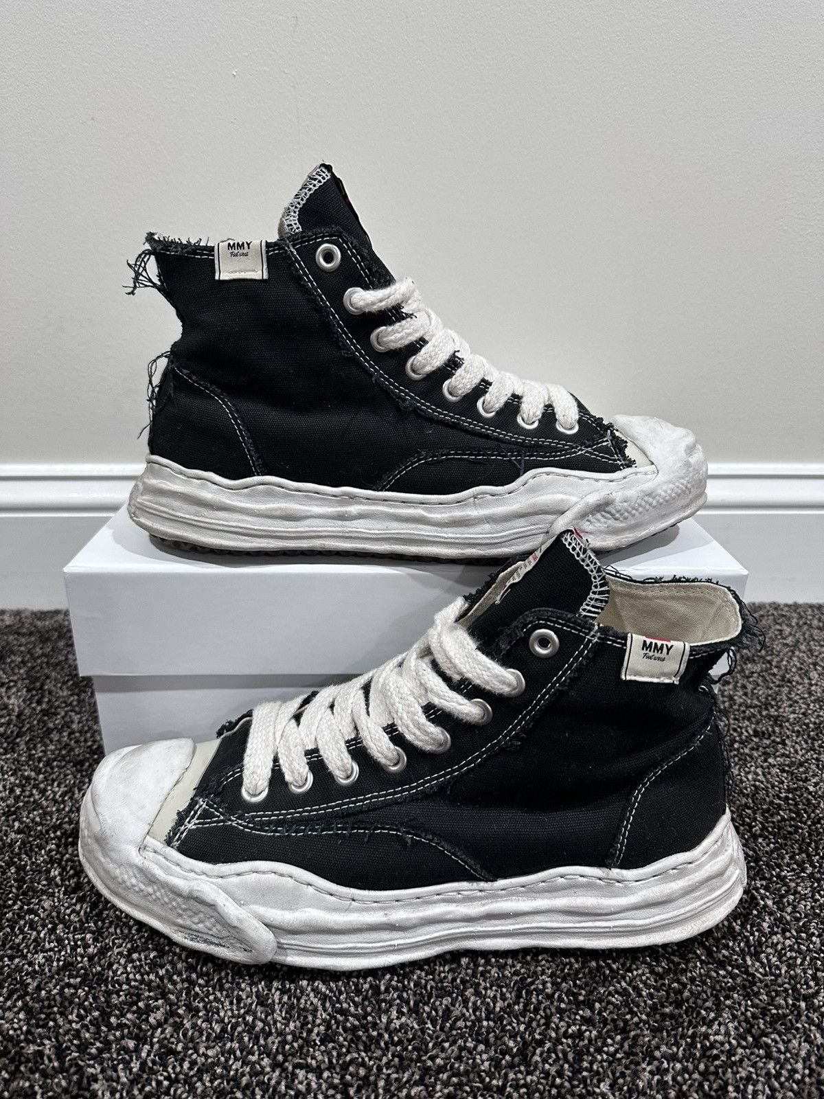 Maison MIHARA YASUHIRO Maison Mihara Yashurio MMY Black Hank OG High Sneakers Size US 11 / EU 44 - 1 Thumbnail