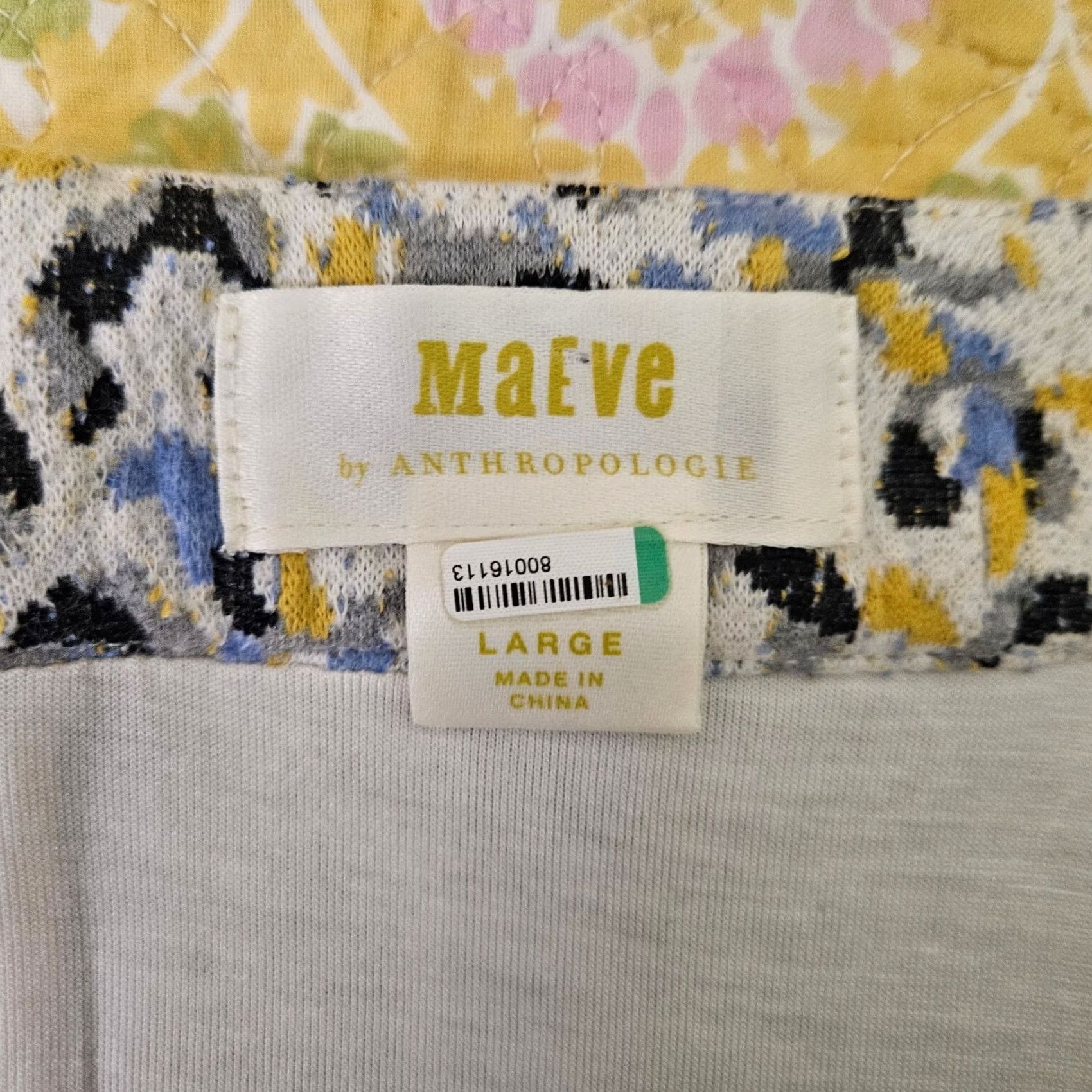 Anthropologie MAEVE Anthropologie Mini Skirt L Knit Lined Multi color Solid Button Casual Short Women Size 36" / US 14 / IT 50 - 7 Thumbnail