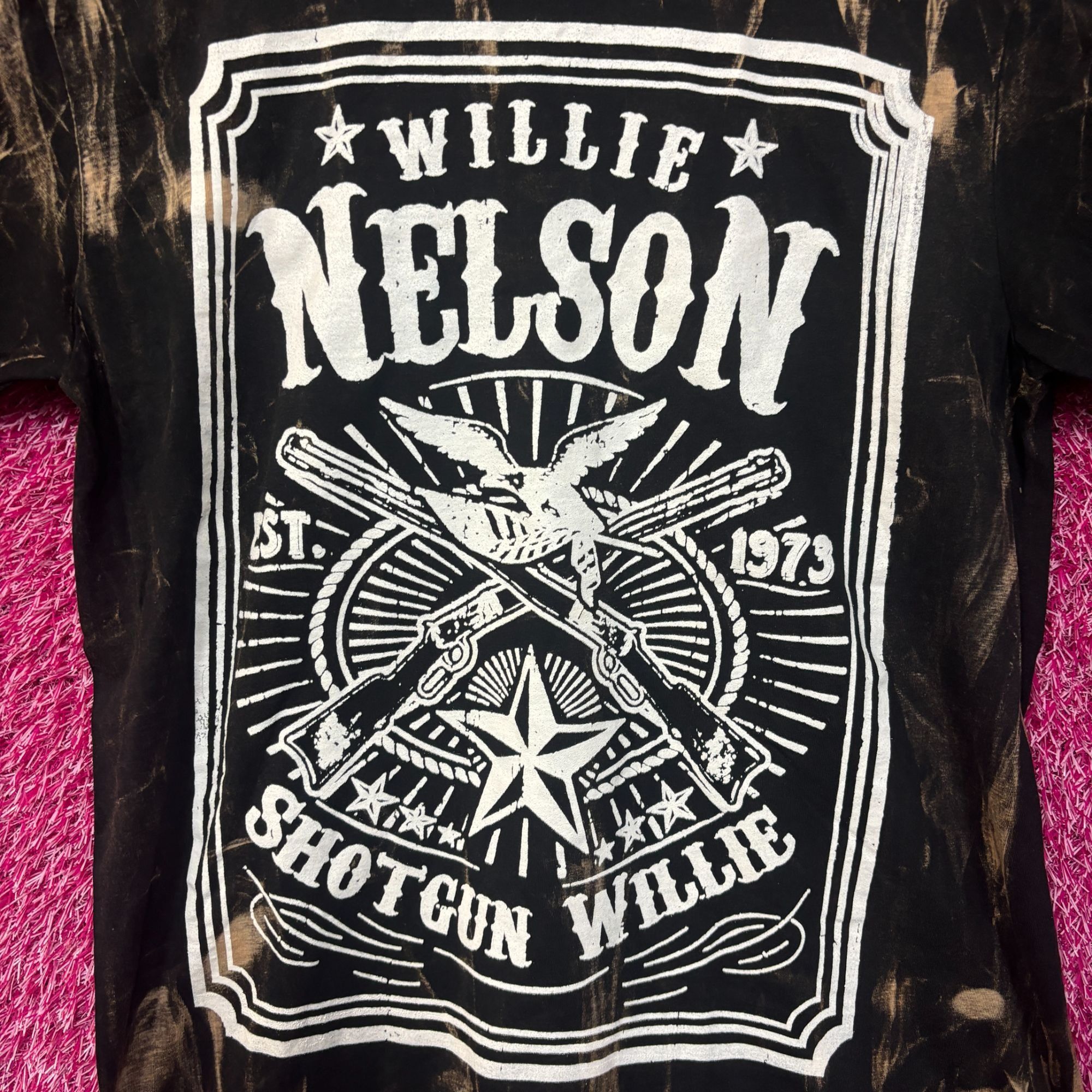 Other Willie Nelson Hollywood Bowl 90th Bday Bleach Dye Tshirt siz Size US S / EU 44-46 / 1 - 3 Thumbnail