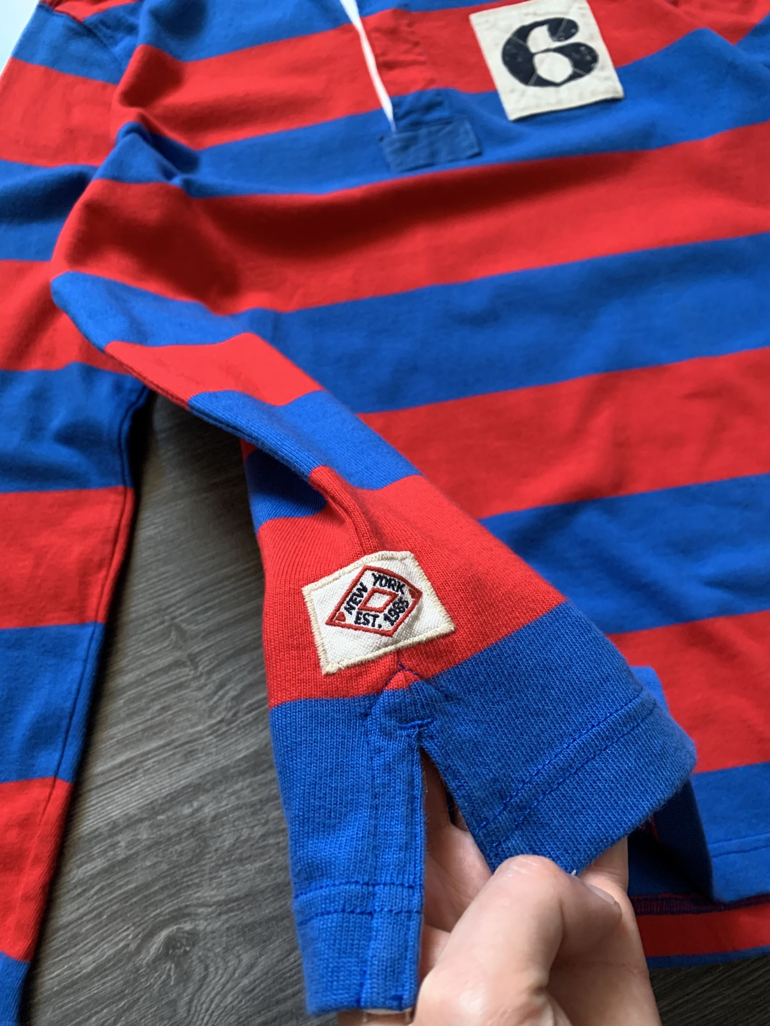 Tommy Hilfiger Tommy Hilfiger Y2K Striped Long Sleeve Rugby Shirt Size US L / EU 52-54 / 3 - 5 Thumbnail