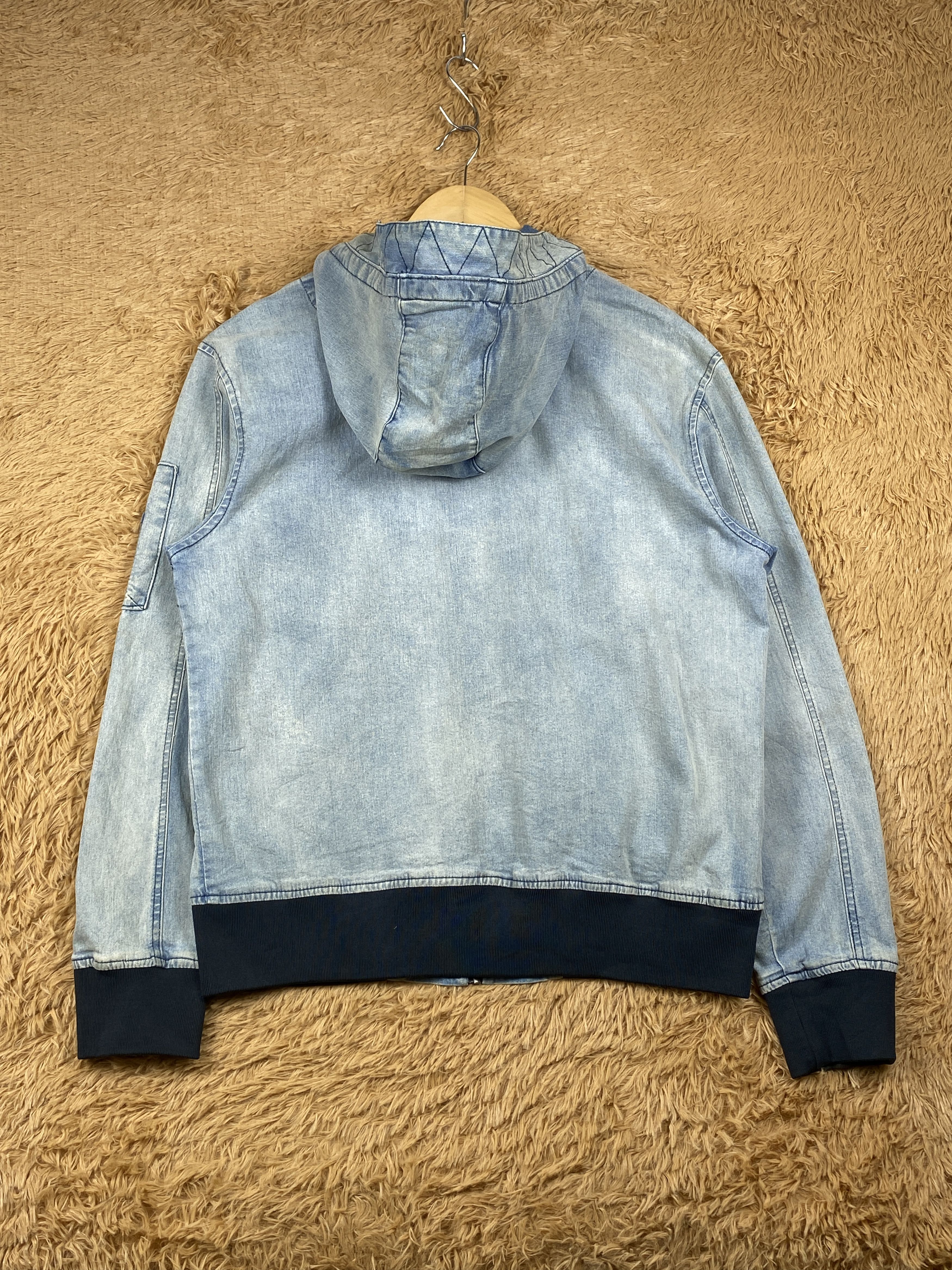 Japanese Brand Vintage Oilcake Hoodie Denim Jacket J1691 Size US S / EU 44-46 / 1 - 6 Thumbnail