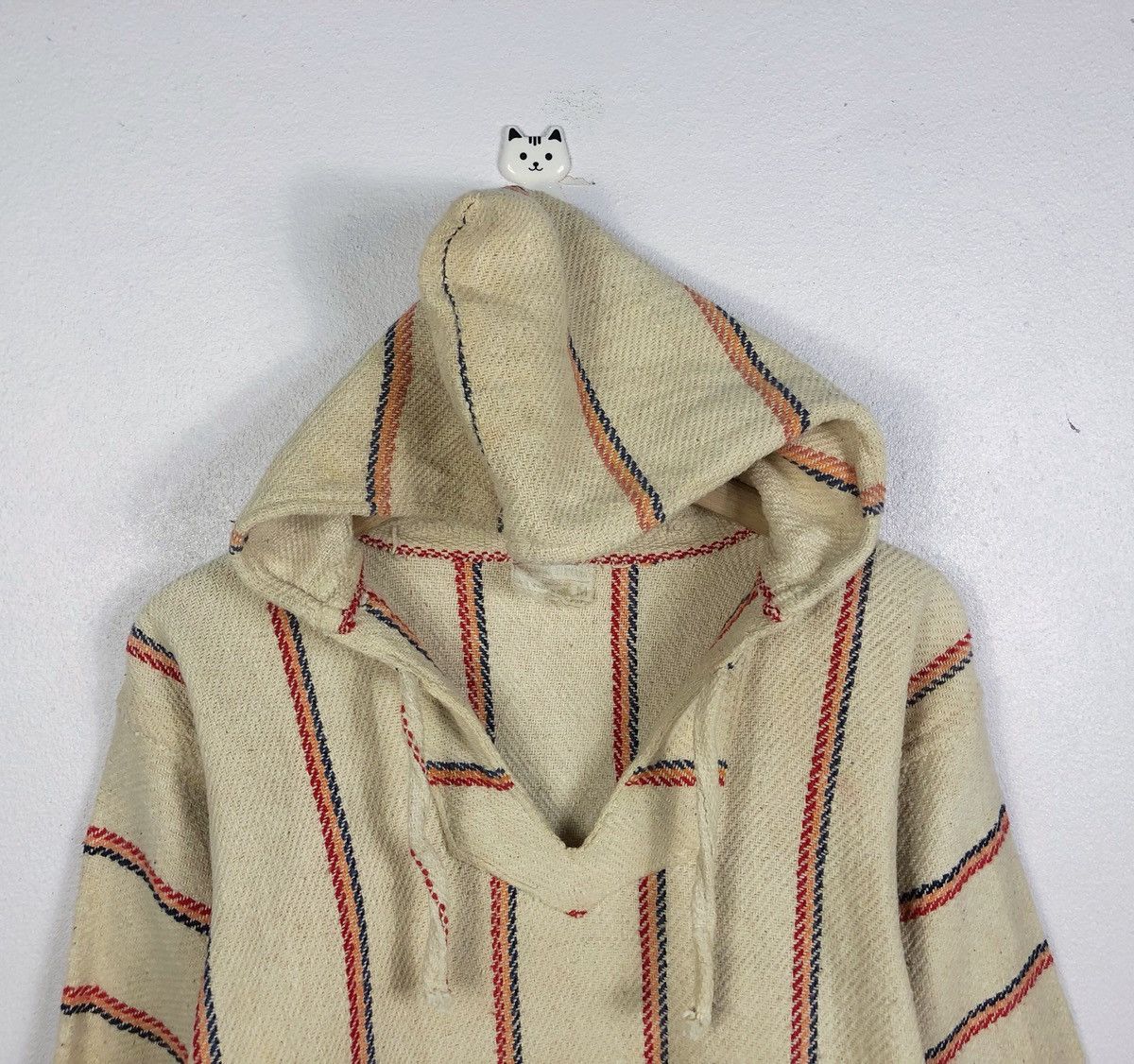 Mexican Threads × Vintage Rare Vintage Mexican Baja Rug Hoodie Size US M / EU 48-50 / 2 - 2 Thumbnail