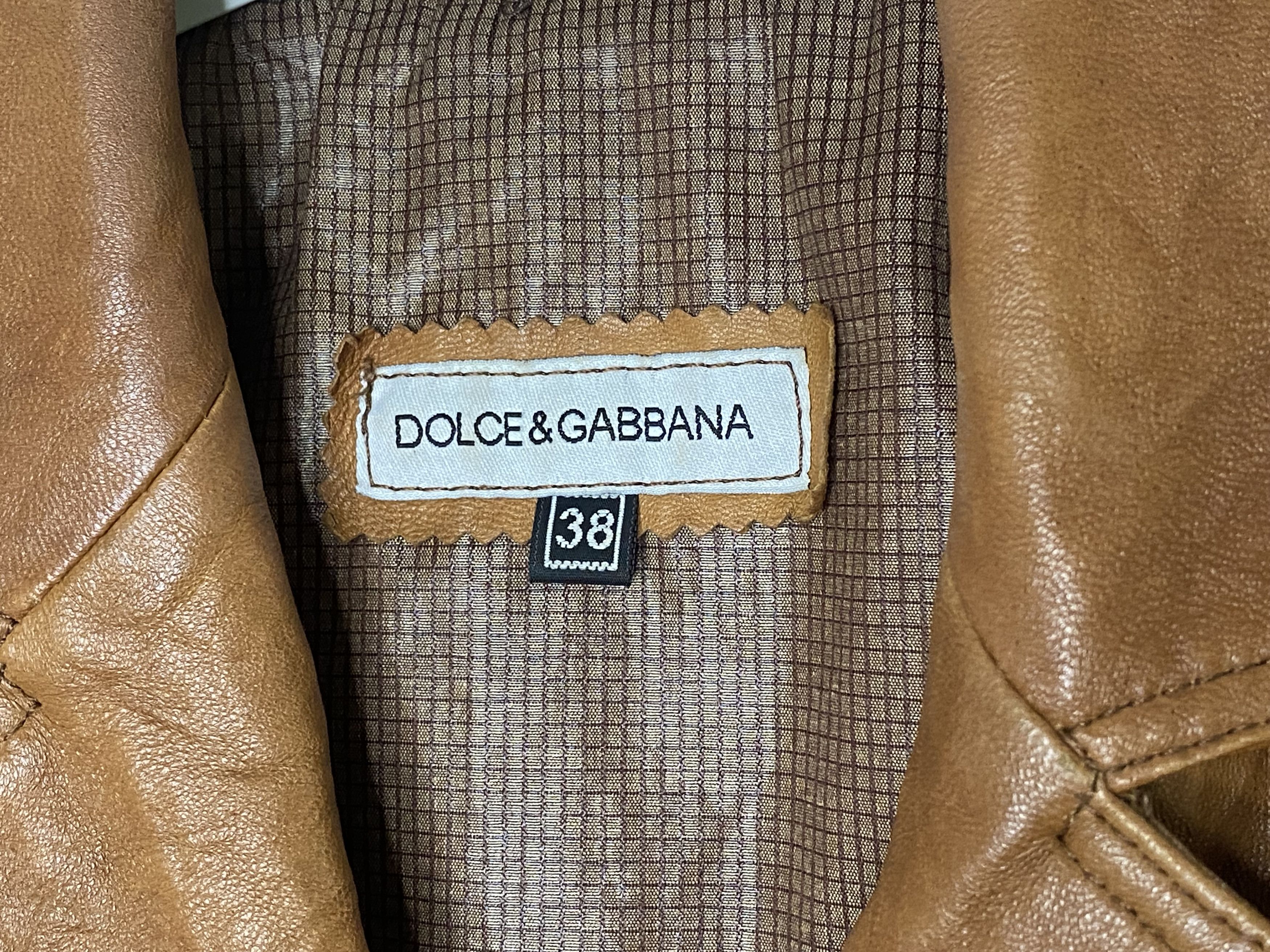 Dolce & Gabbana × Vintage DOLCE & GABBANA LEATHER JACKET AUTHENTIC WOMEN SIZE 38 Size XS / US 0-2 / IT 36-38 - 3 Thumbnail