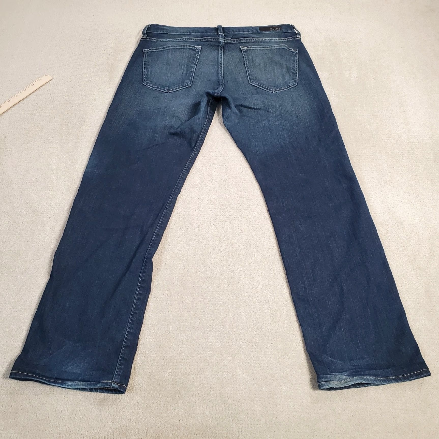 Denime Big Star Jeans Mens 32 S Blue Union Regular Straight Leg Denim Dark Wash Faded Size US 32 / EU 48 - 7 Thumbnail