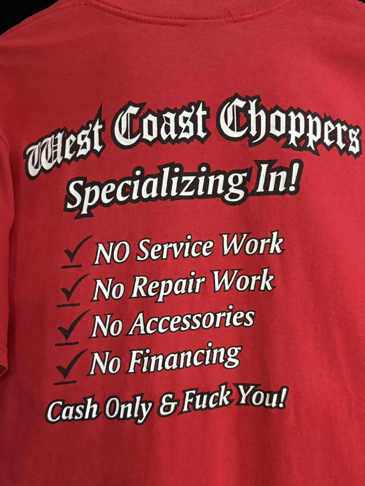West Coast Choppers Vintage West Coast Choppers Cash Only & Fuck You For Life Size US L / EU 52-54 / 3 - 7 Thumbnail
