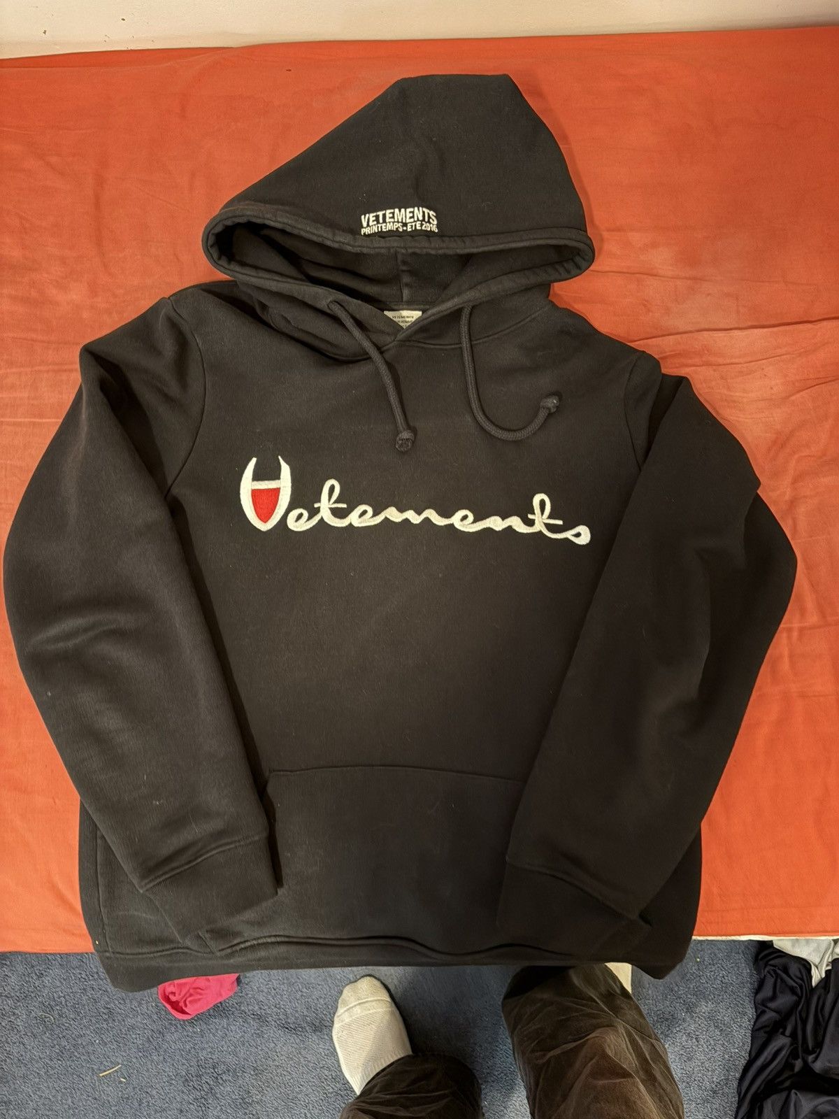 Vetements Vetements Champion logo hoodie | Grailed
