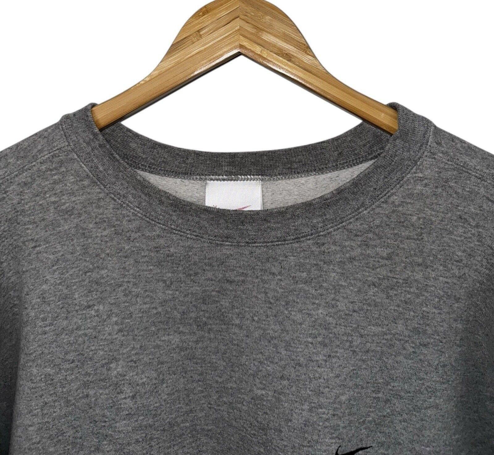 Nike Vintage Nike 90s Big Swoosh Tag Heather Grey Crewneck L Size US 34 / EU 50 - 3 Thumbnail