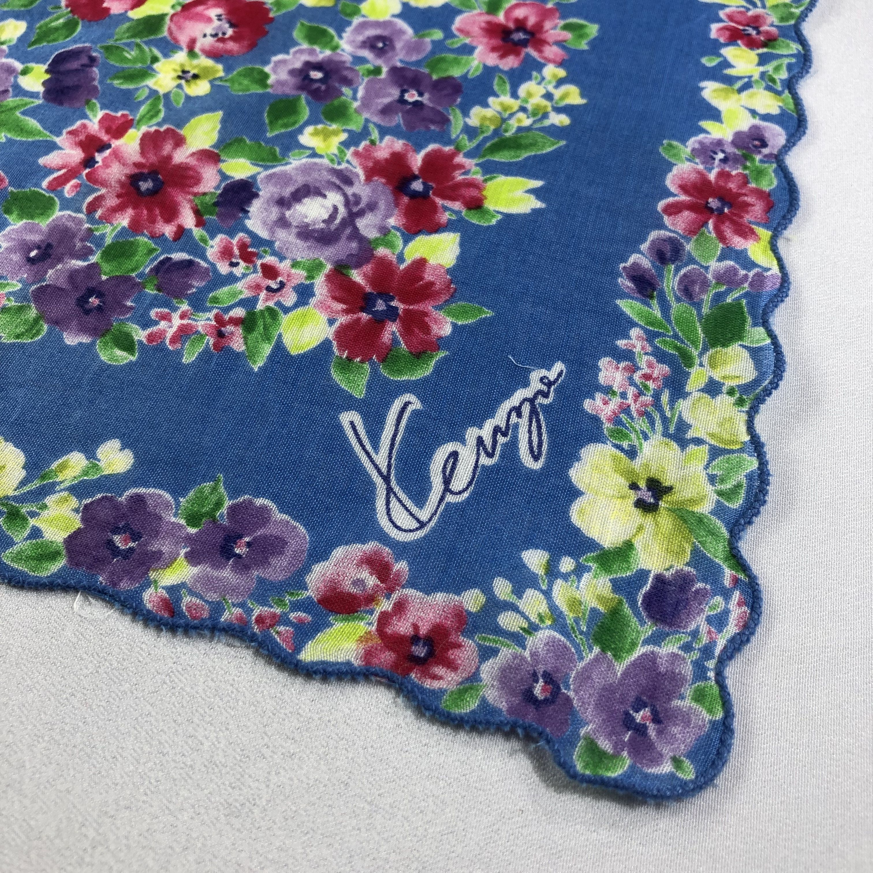 Japanese Brand × Kenzo × Vintage Kenzo Floral Handkerchief Neckerchief Bandana H2182 Size ONE SIZE - 4 Thumbnail