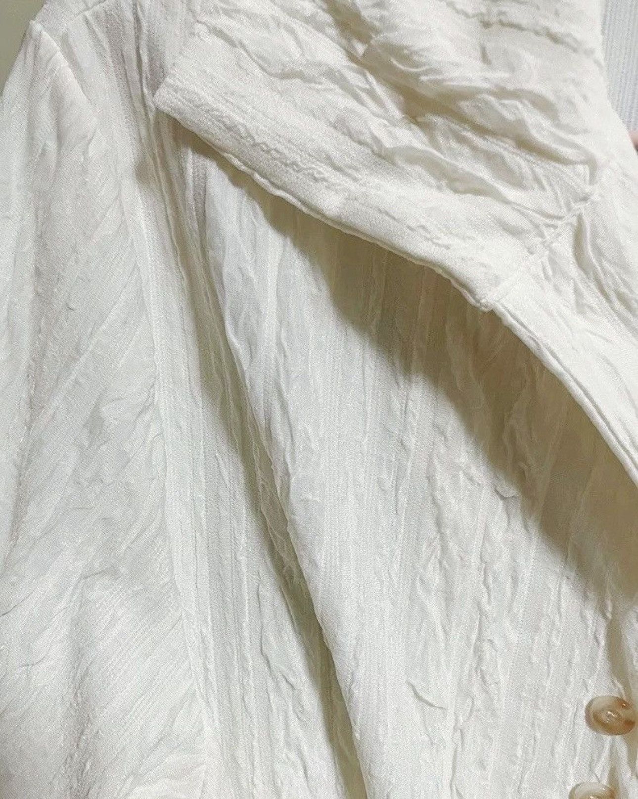 Japanese Brand × Vintage Retro vintage high neck crinkle button up shirt Size US M / EU 48-50 / 2 - 9 Thumbnail