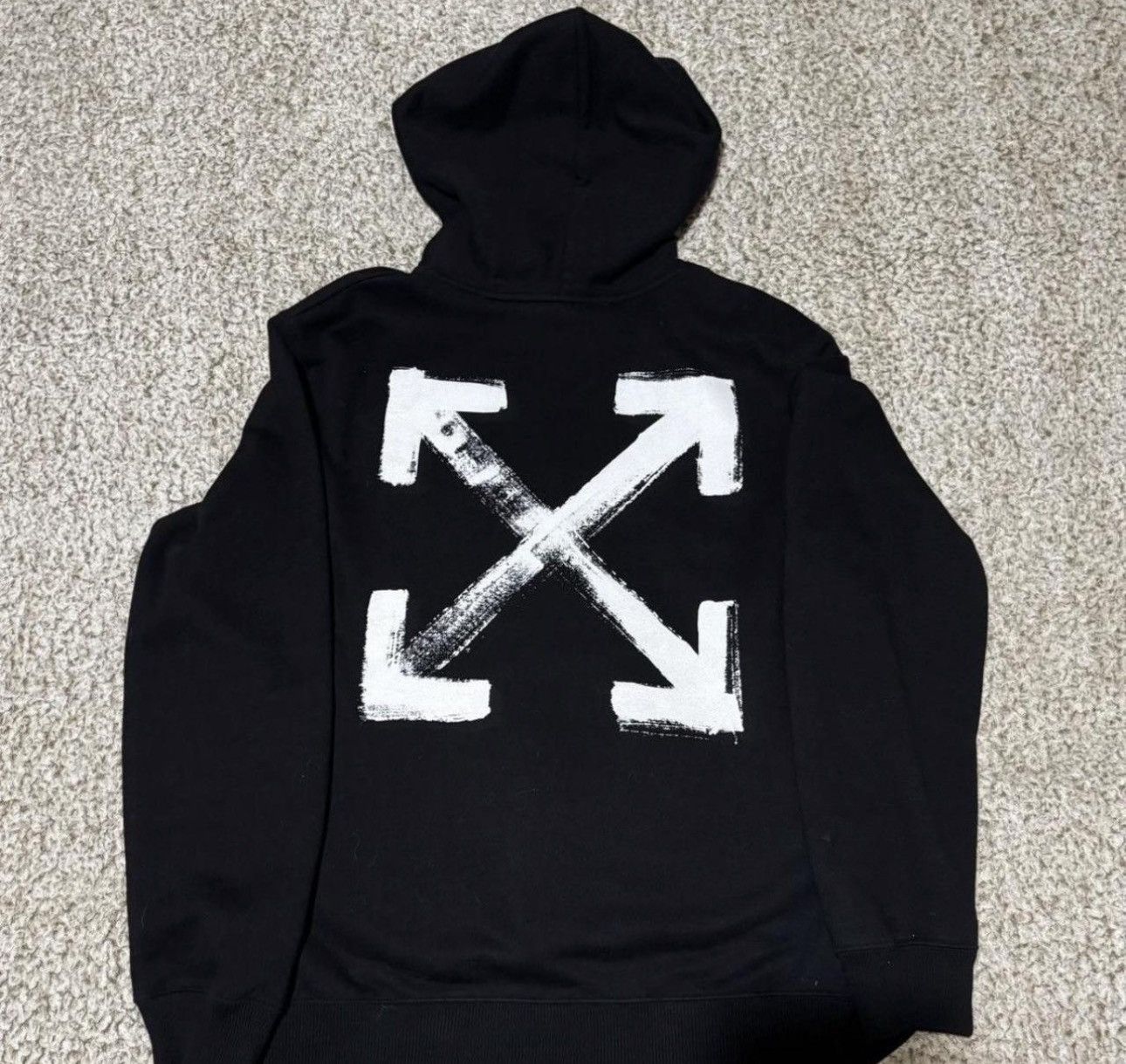 Off-White Black Off White Spray Hoodie Size US XL / EU 56 / 4 - 2 Thumbnail