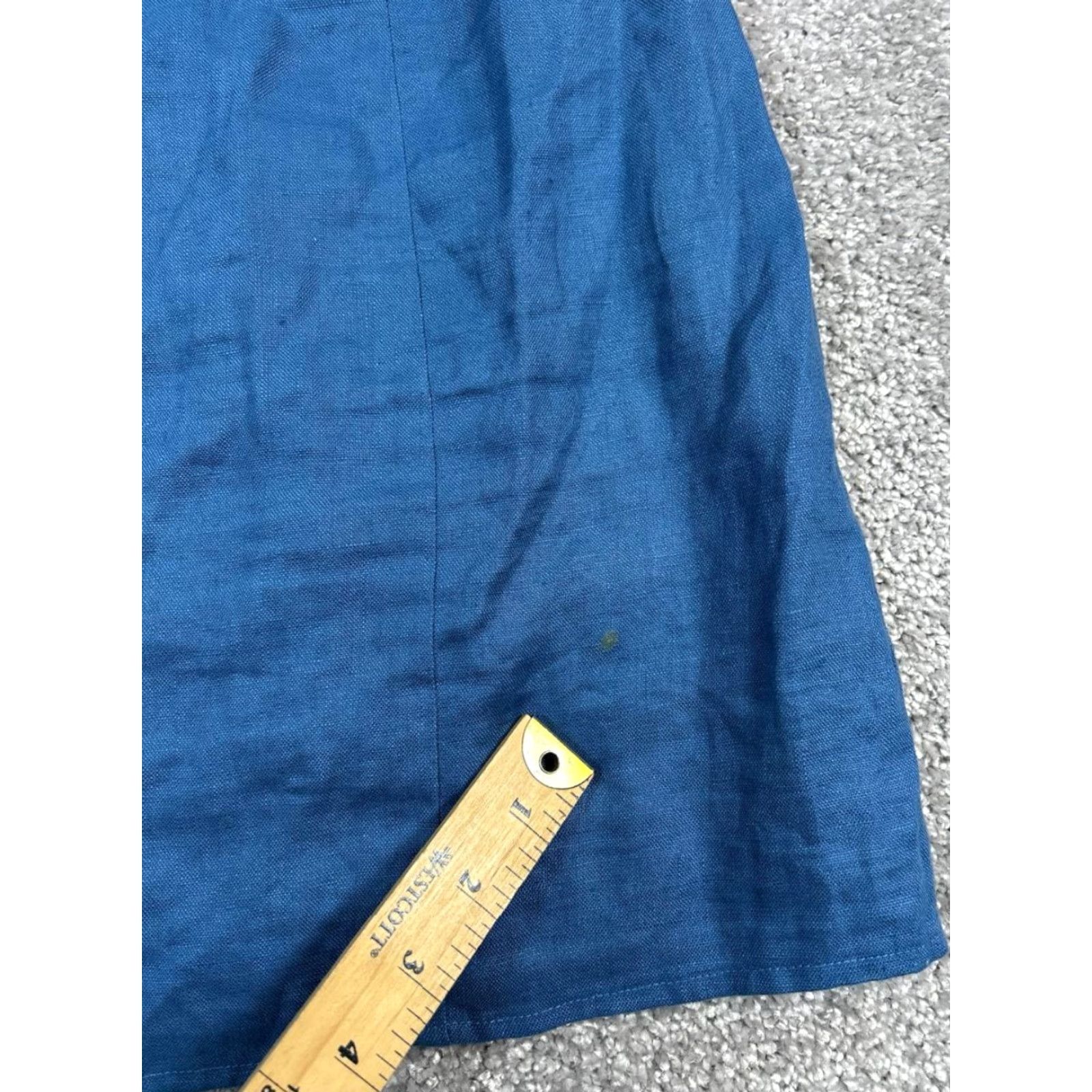 Reformation Reformation Dress Blue Linen Blouson Short Sleeve Square Neck Pullover 8 Womens A-Line Casual Summer Spring Regular Linen Size M / US 6-8 / IT 42-44 - 6 Thumbnail