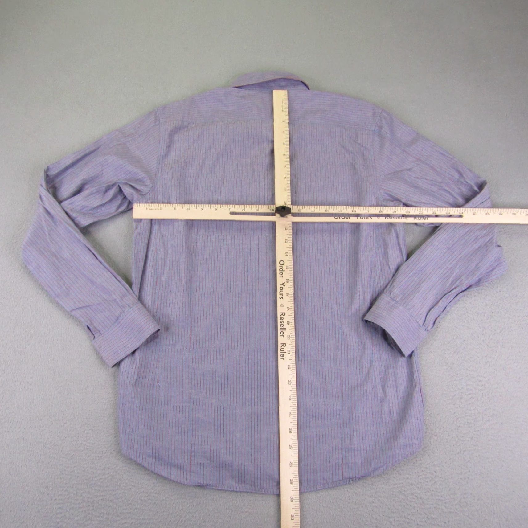 Reiss VINTAGE Reiss Men's Shirt Long Sleeve Cotton Button-Up Blue Red Stripes Casual Business Formal Party Large Size US L / EU 52-54 / 3 - 5 Thumbnail