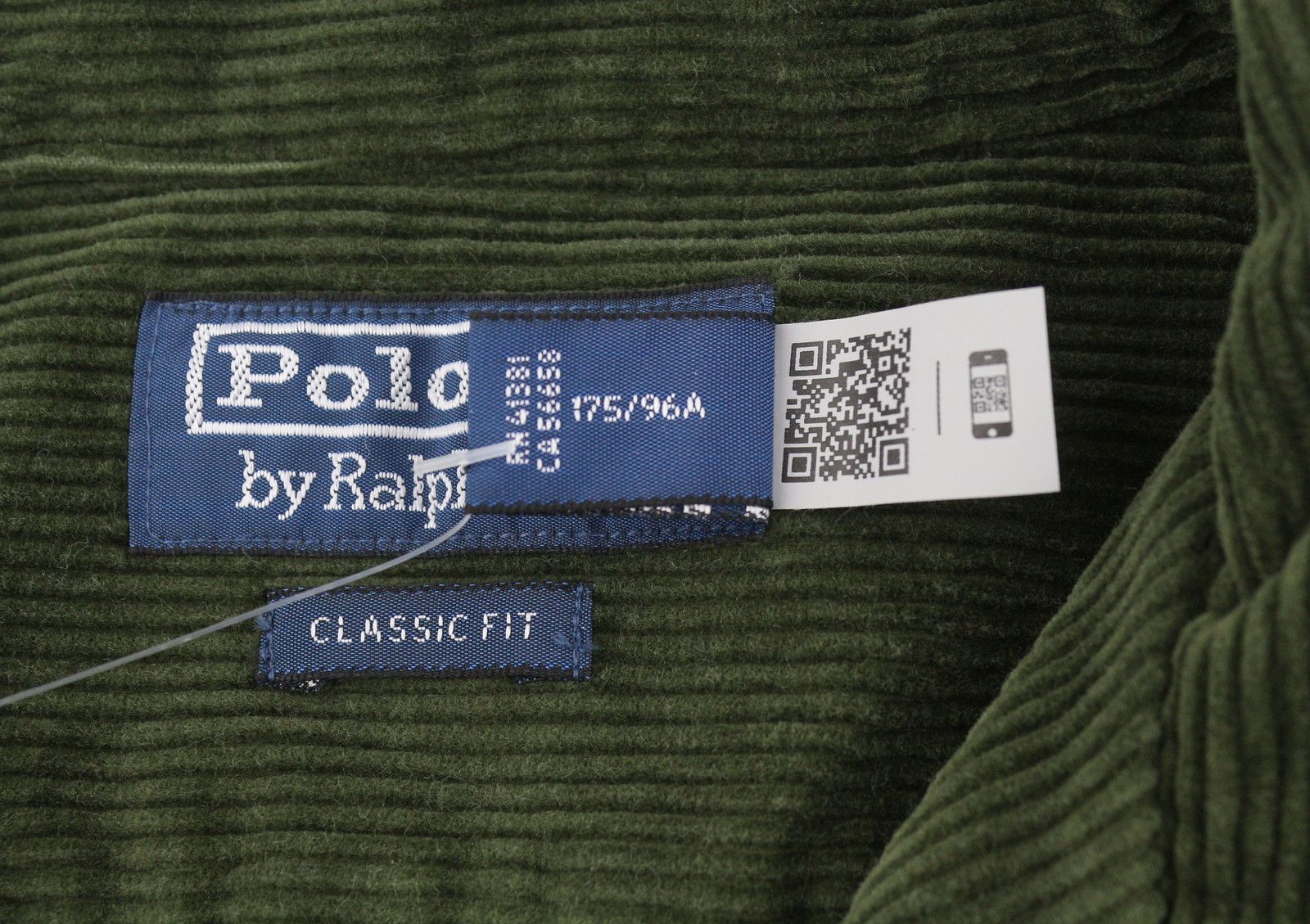 Ralph Lauren M Green Corduroy Fit Patch Pockets Logo Shirt 86988 Size US M / EU 48-50 / 2 - 7 Thumbnail