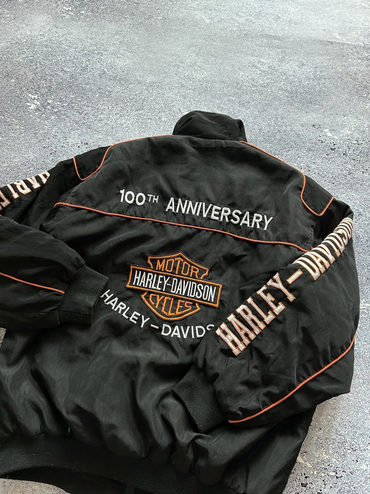 Harley Davidson × Vintage Vintage Harley Davidson Racing Jacket Bomber Moto Bike Size US M / EU 48-50 / 2 - 7 Thumbnail