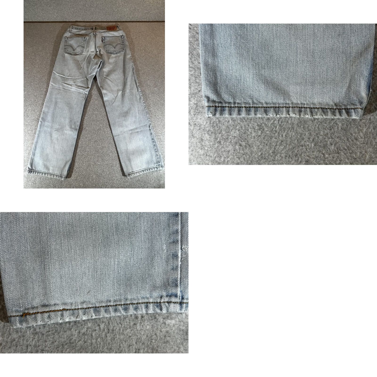 Levi's Levis 550 Jeans Mens 34x30 Relaxed Light Blue Denim Distressed Pockets 5-Pocket Zip Fly Vintage No Mens Size US 34 / EU 50 - 10 Thumbnail