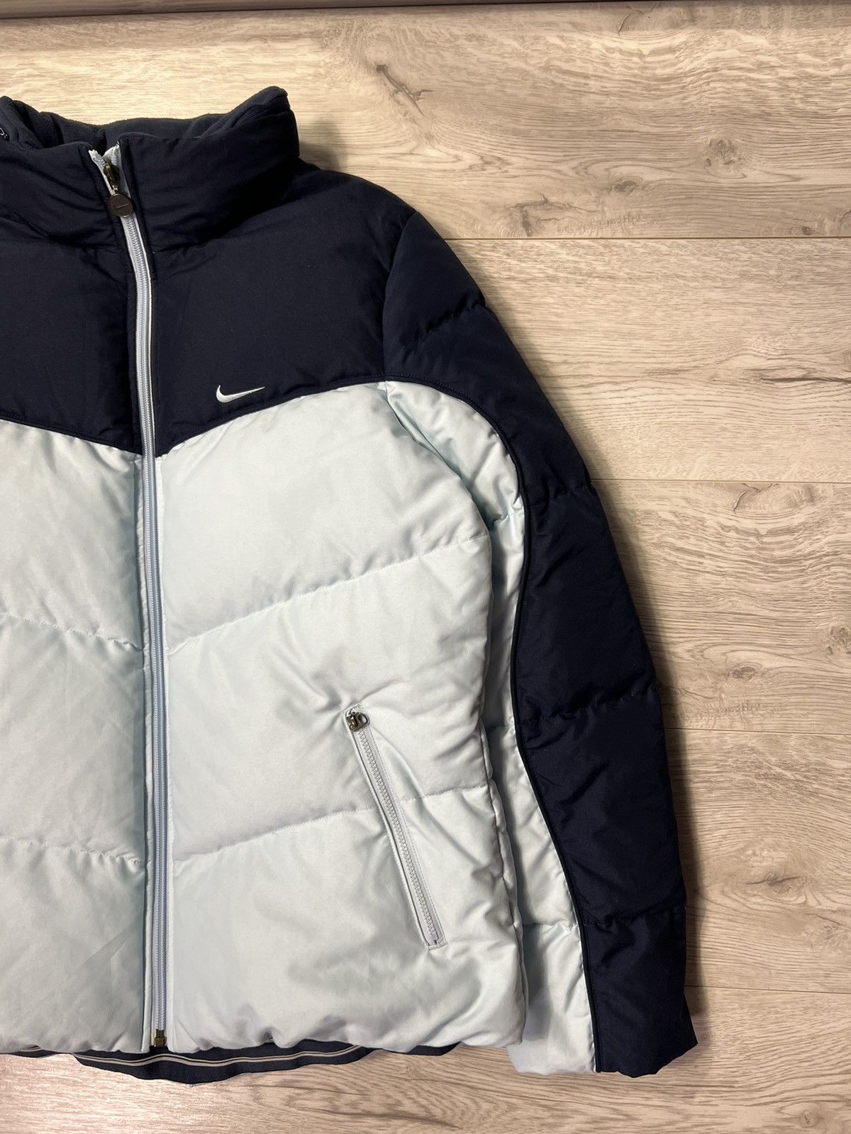 Nike 90s Vintage Nike Embroidered Small Logo Puffer Down Jacket Size L / US 10 / IT 46 - 2 Thumbnail