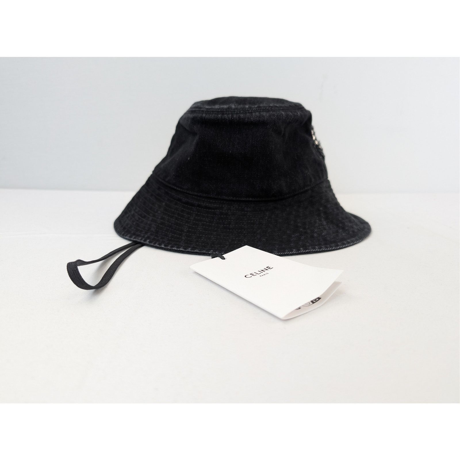Celine o1rshd1 Size: M / Gothic Bucket Hat / Cap in Black Size ONE SIZE - 6 Thumbnail