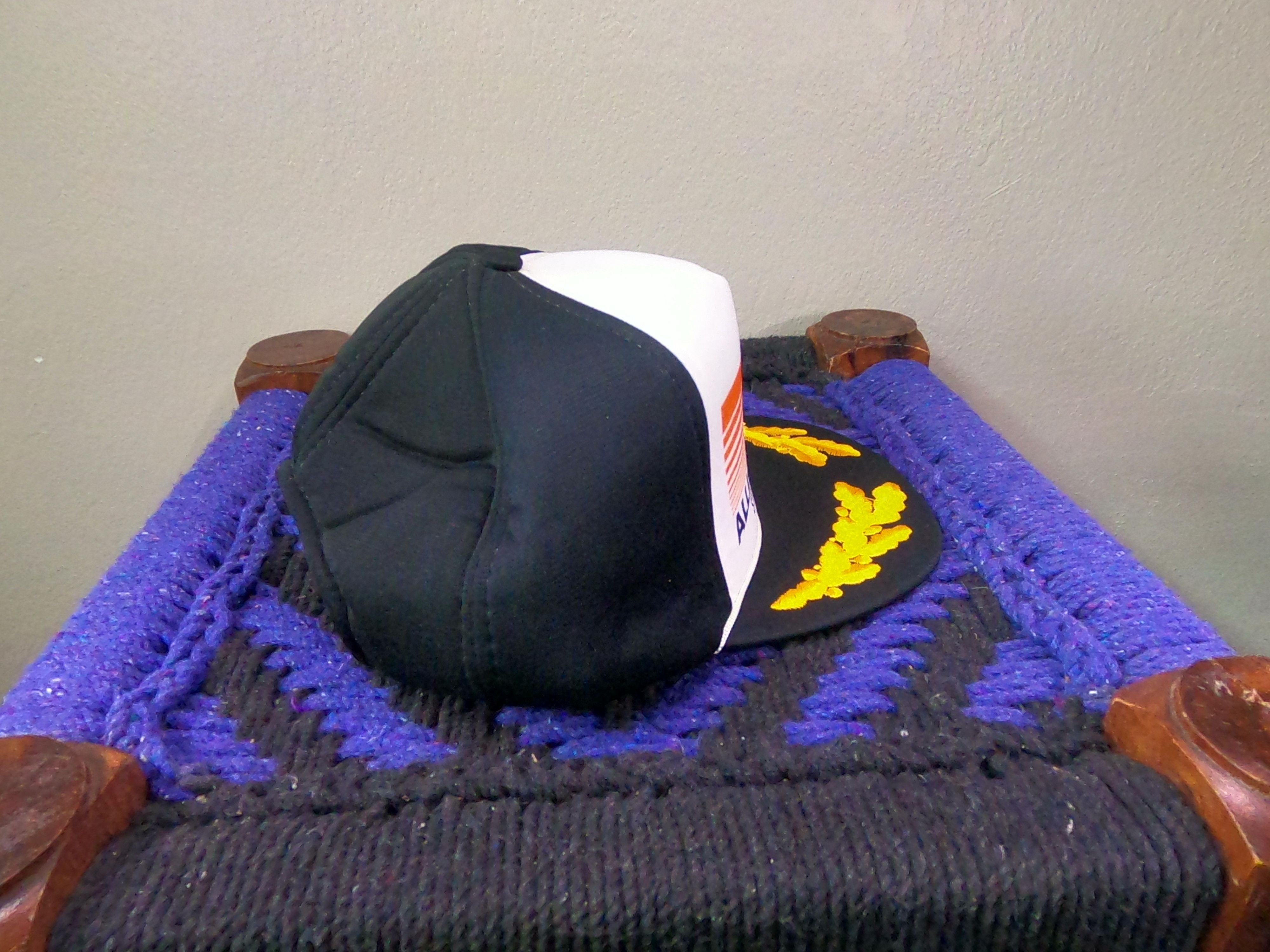 Vintage Mystery Branded Trucker Hat with Captain Gold Embroidery Size ONE SIZE - 3 Thumbnail