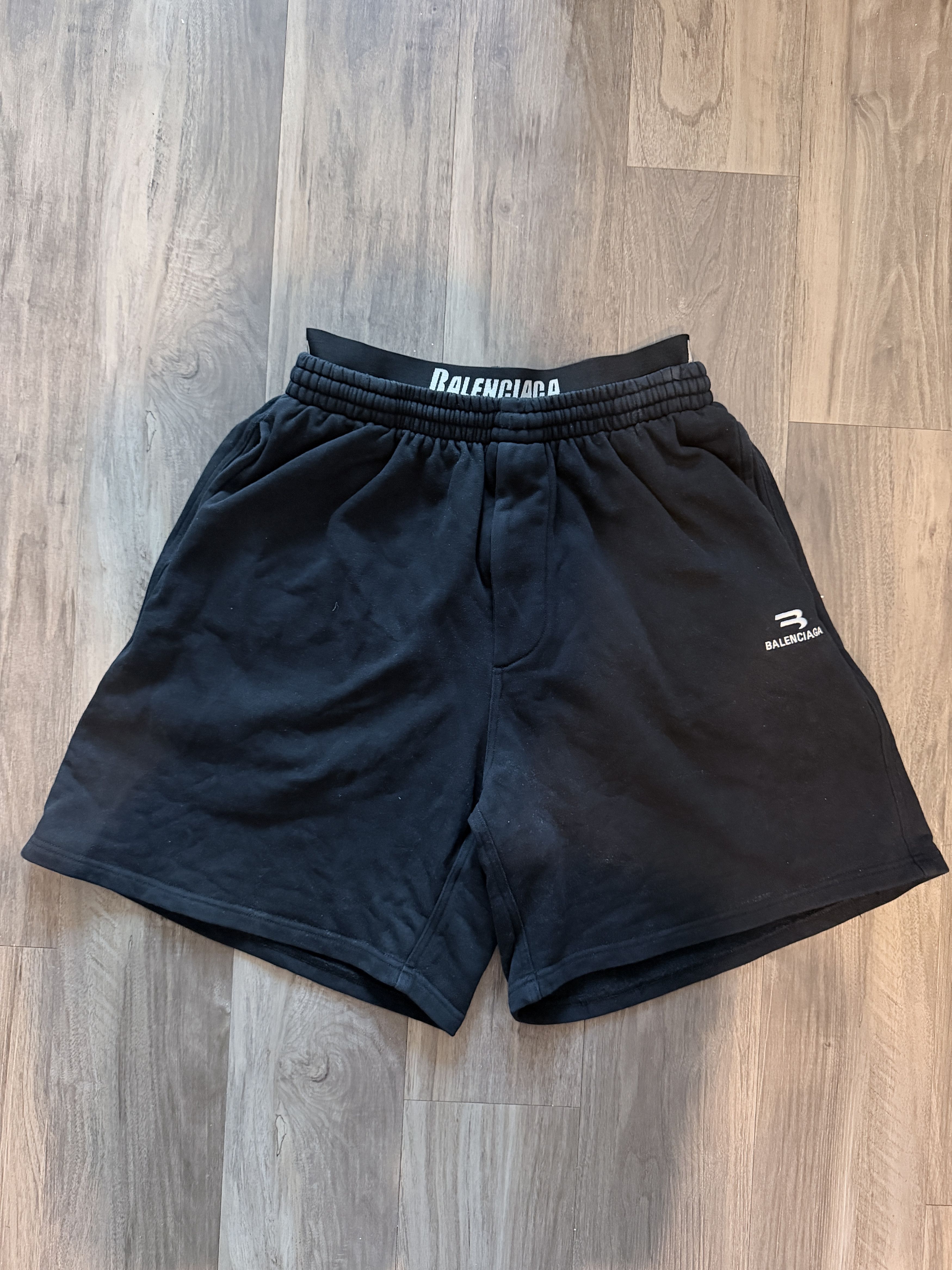 Balenciaga Boxer Waistband Layered Sweatshorts