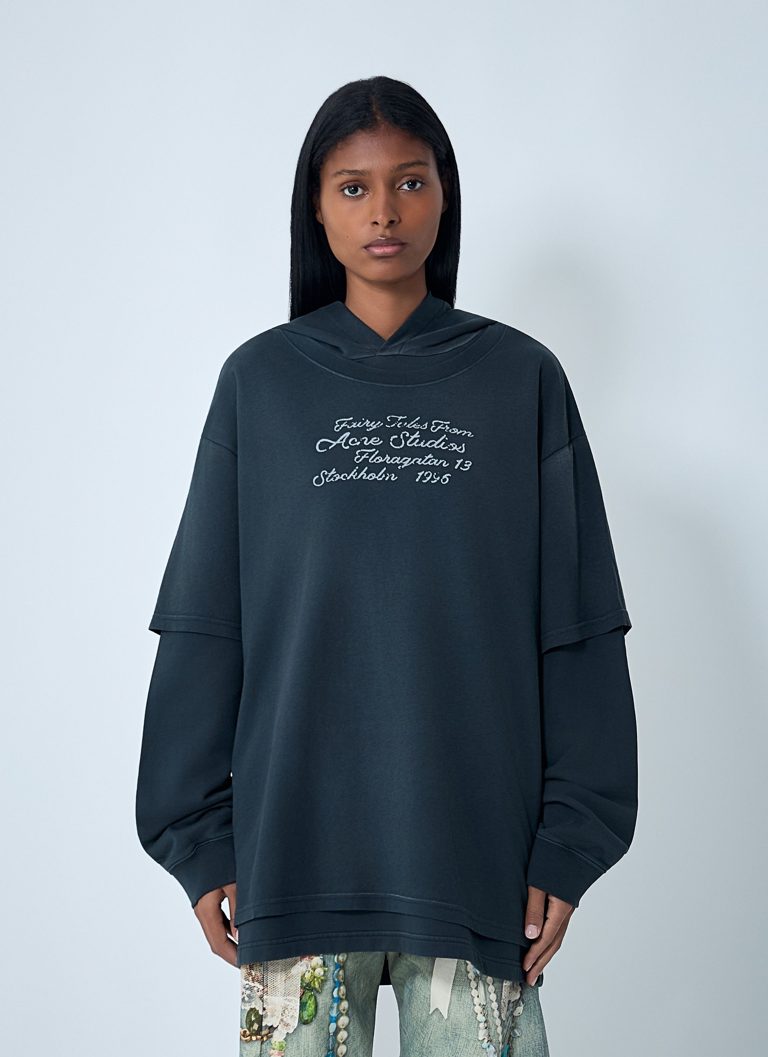 Acne Studios Hooded Logo Motif Sweatshirt Size M / US 6-8 / IT 42-44 - 1 Thumbnail
