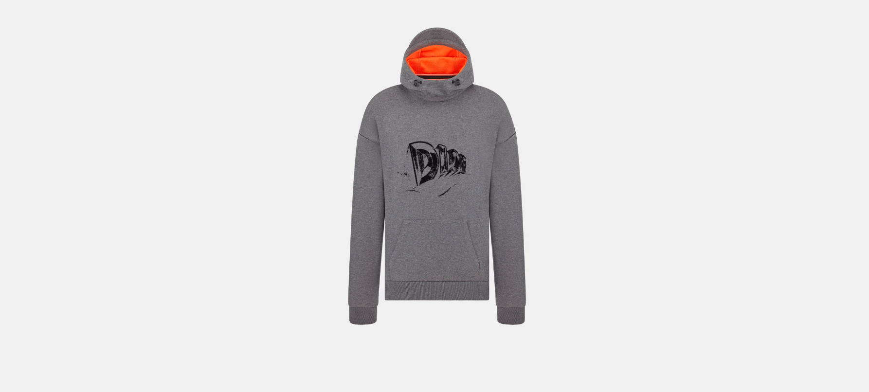 o1w1db10624 Oversized Hooded Sweatshirt in Gray