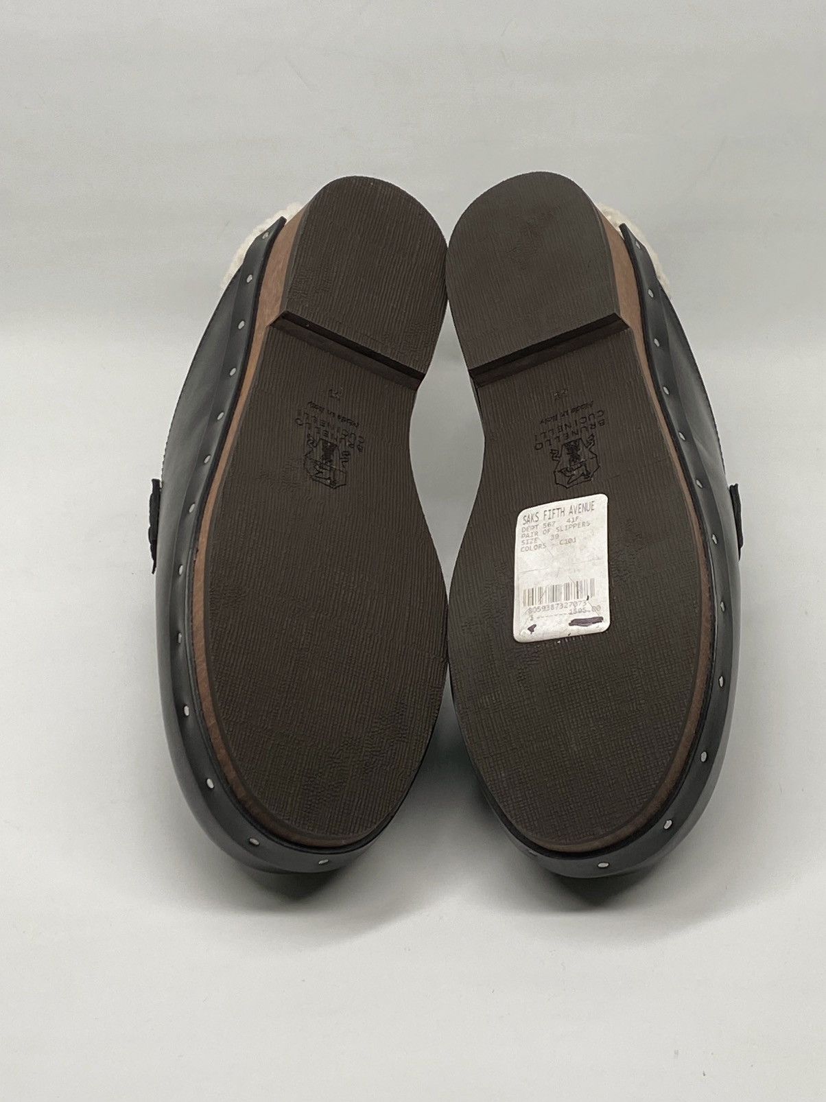 Brunello Cucinelli Brunello Cucinelli Beaded Shearling & Leather Clogs size 39 Size US 9 / IT 39 - 15 Thumbnail