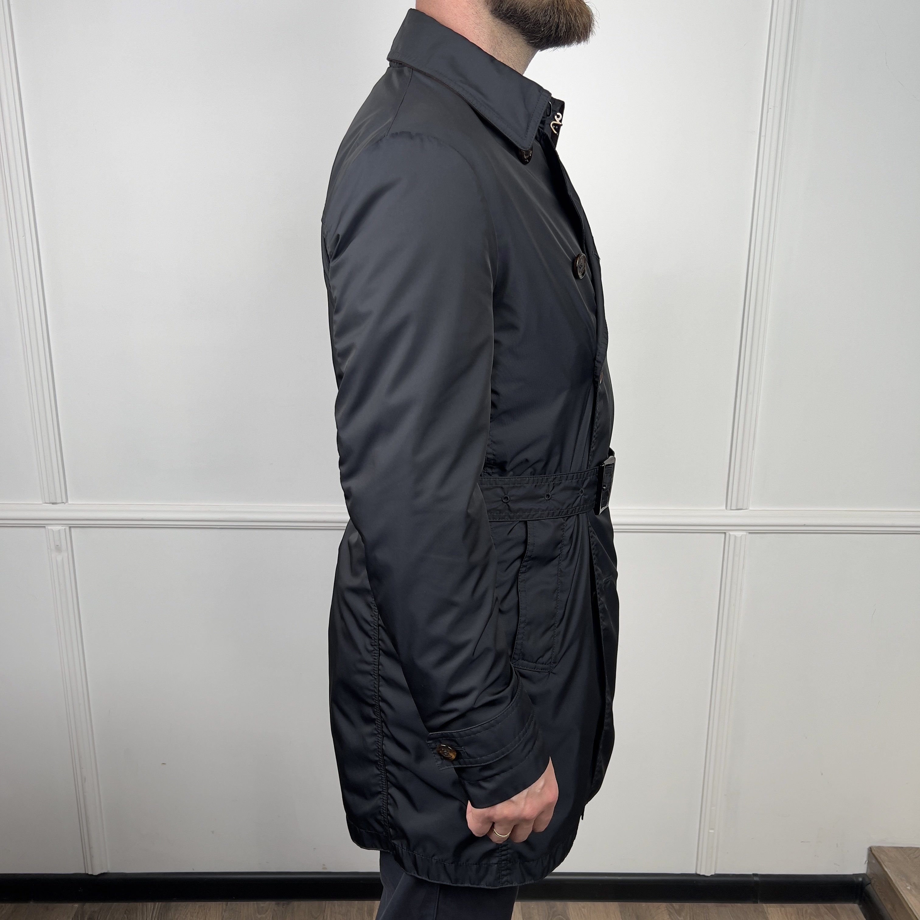 MooRER Authentic Melfi Acqua Double Breasted Trench Coat Belted Size US M / EU 48-50 / 2 - 7 Thumbnail