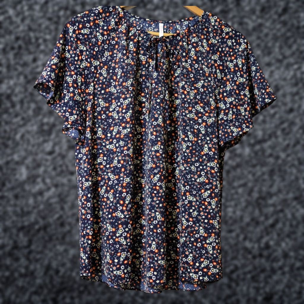Vintage EUC Anydoll Blouse Floral Lightweight Stretch Poly/Spandex Womens XL #A13-16 Size XL / US 12-14 / IT 48-50 - 1 Thumbnail