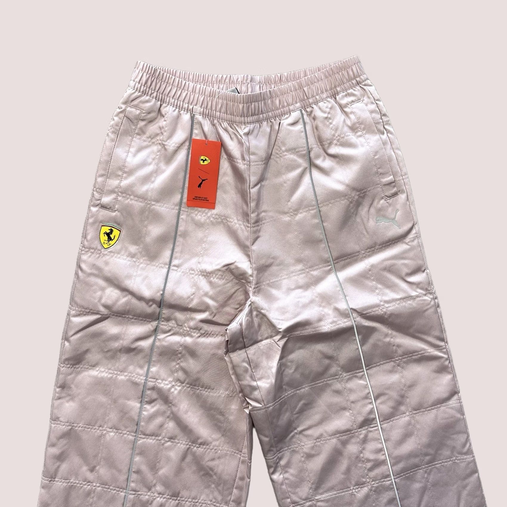 Puma Puma Scuderia Ferrari Premium Wide-Leg Pants Womens L Quilted Pink Mauve 632794 Size 36" / US 14 / IT 50 - 1 Thumbnail