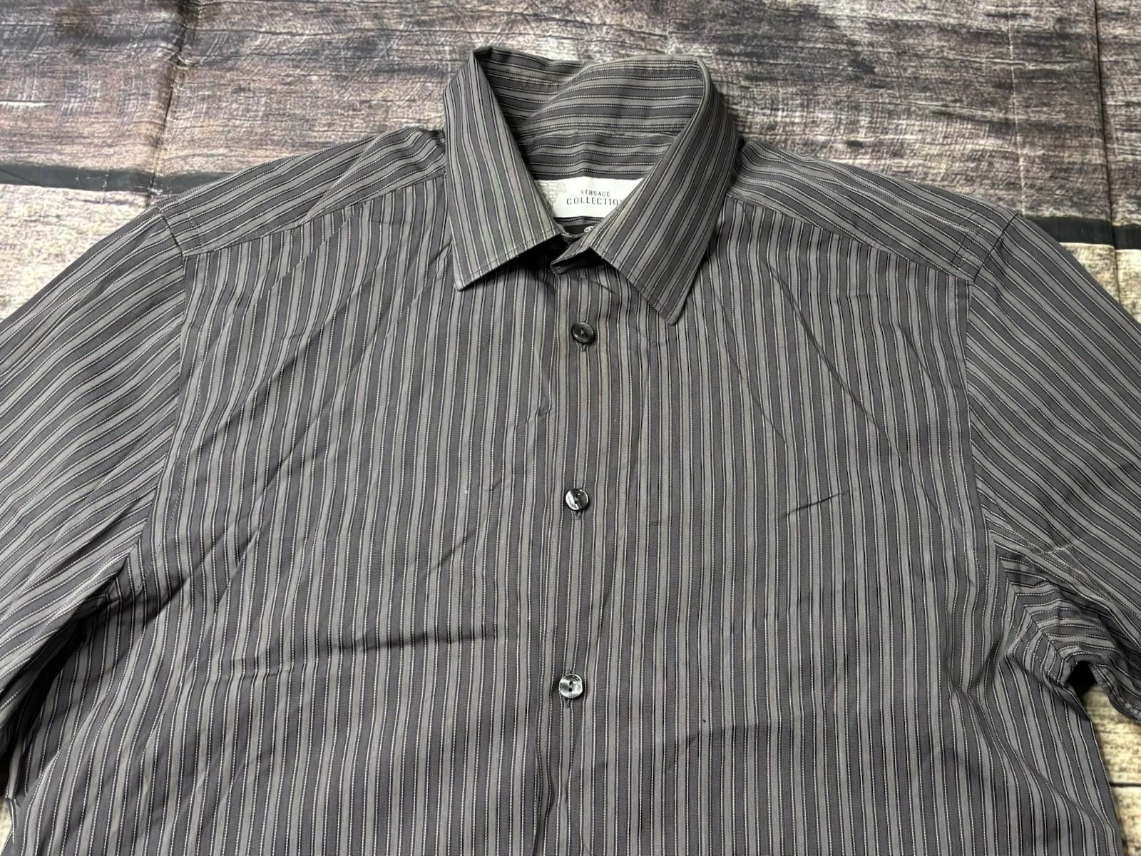 Versace Versace Collection Shirt Mens 41 16 Trend Fit Striped Medusa Size US M / EU 48-50 / 2 - 4 Thumbnail