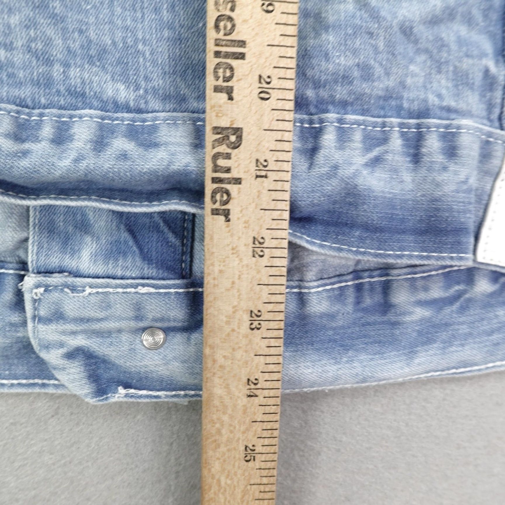 Southpole Southpole Denim Jacket Mens Small Blue Acid Wash Jean Trucker Button Up Coat Size US 29 - 7 Thumbnail