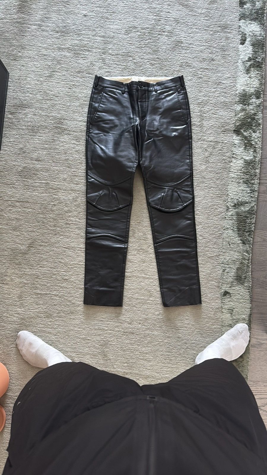 Comme des Garcons Biker Leather Trousers Size US 29 - 1 Thumbnail