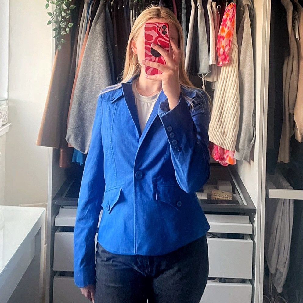 Escada Sport Escada Sport Early Y2K Military Chic Electric Blue Jacket Size M / US 6-8 / IT 42-44 - 9 Thumbnail