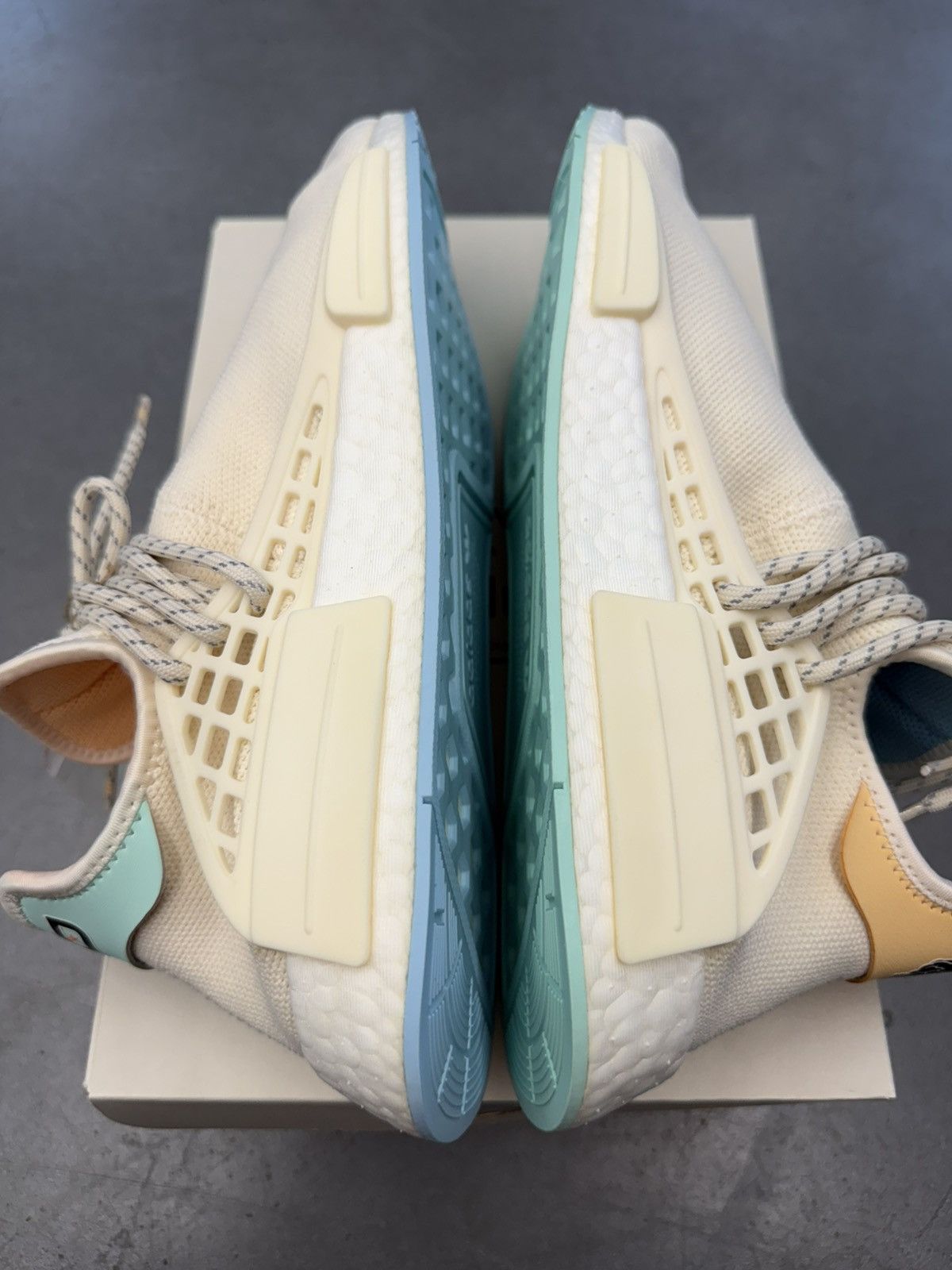 Adidas × Pharrell 2018 Adidas NMD Hu Pharrell Nerd Chalk White 1 of 14 Sample Size US 11 / EU 44 - 4 Thumbnail