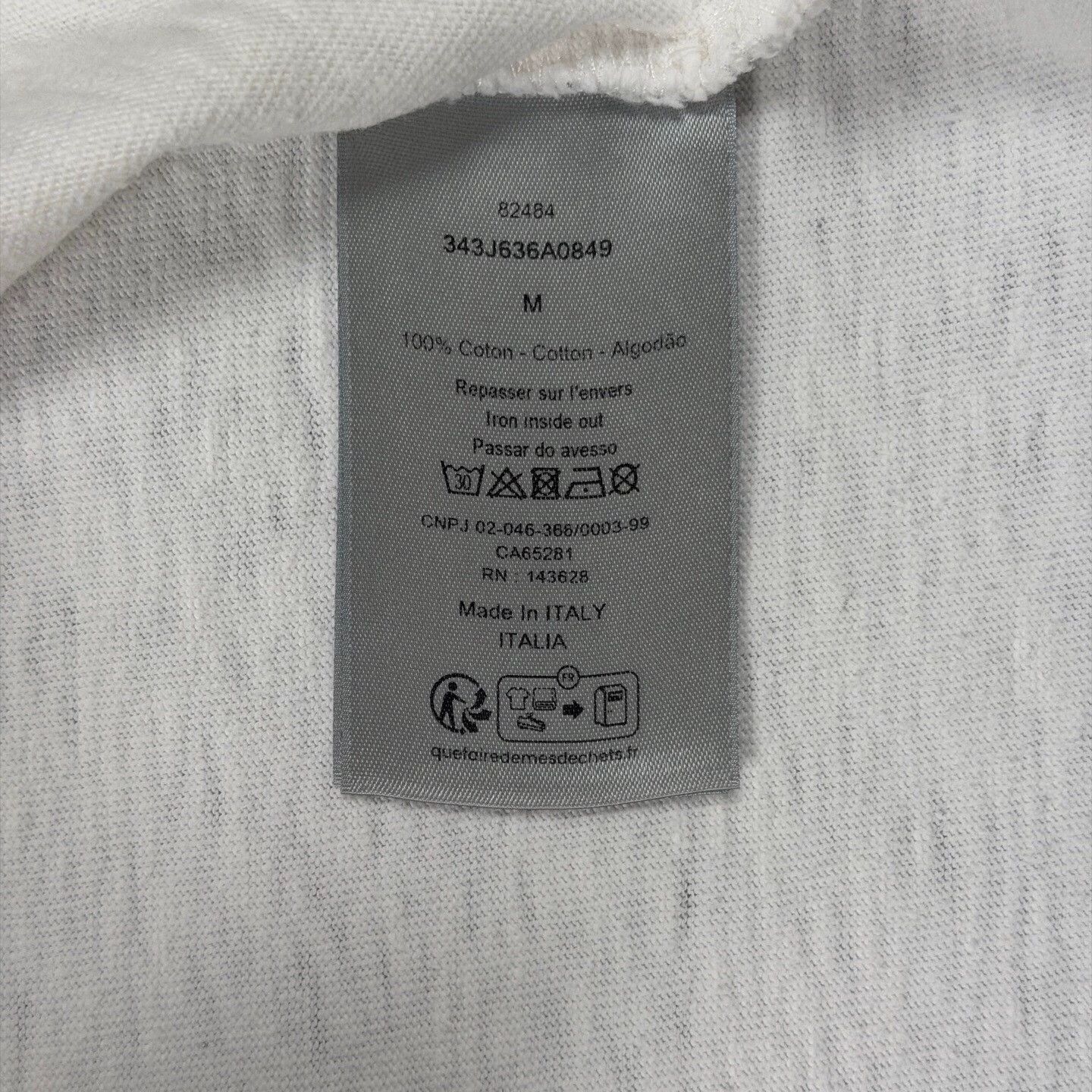 Dior Dior White Slogan Distressed Tee M Size US M / EU 48-50 / 2 - 4 Thumbnail