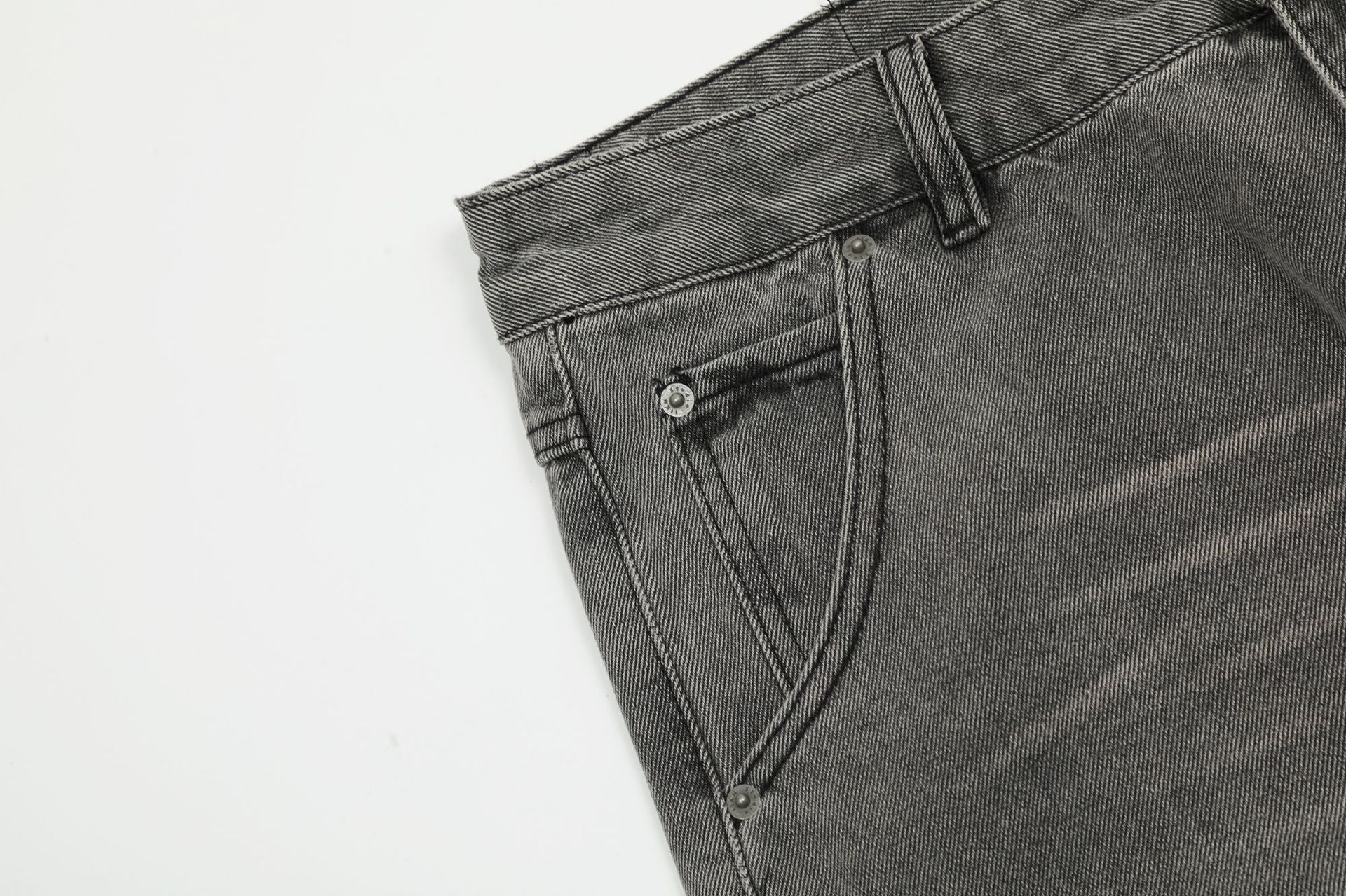 Vintage American retro men's street washed straight flared jeans Size US 32 / EU 48 - 4 Thumbnail
