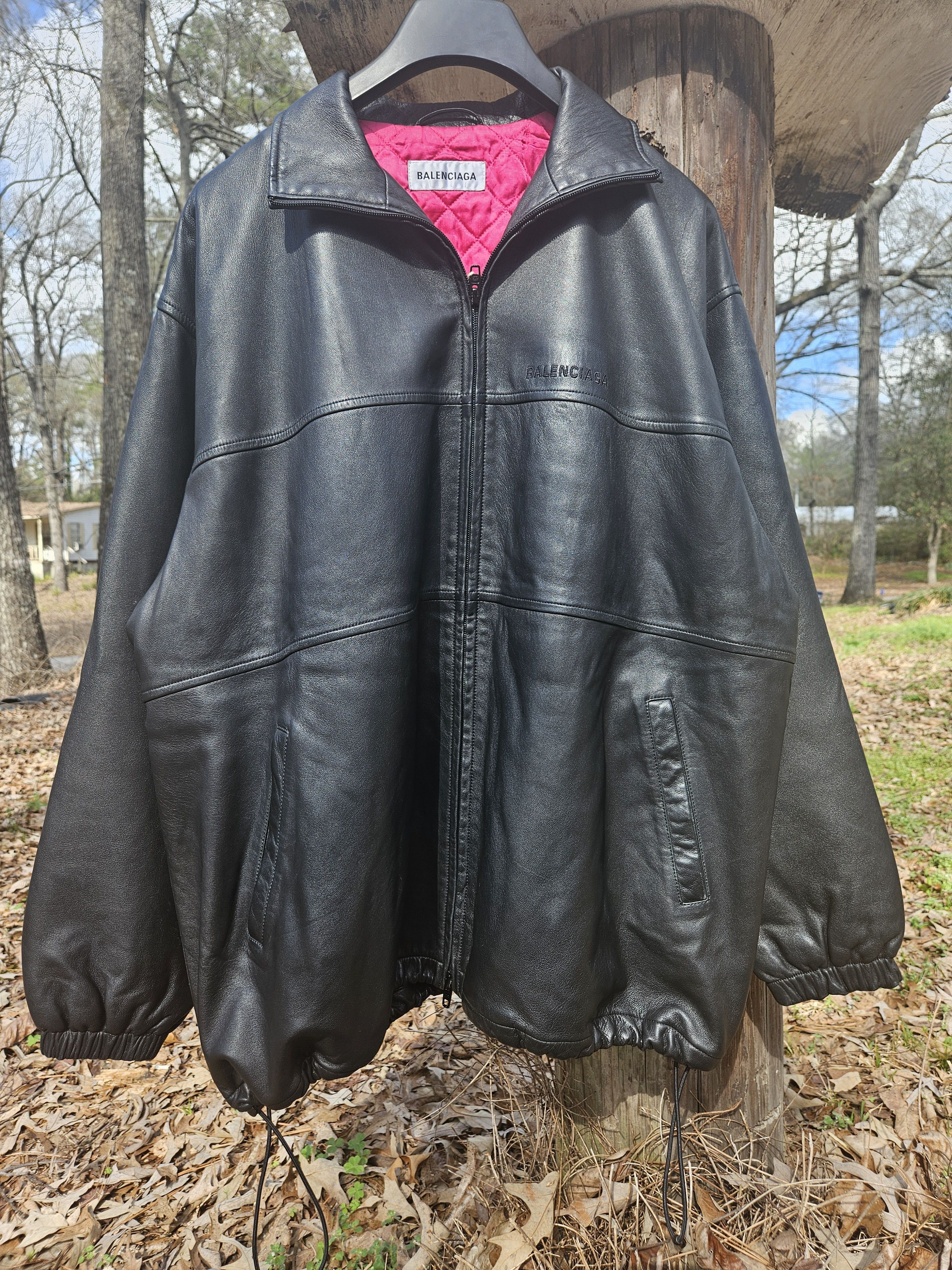 Balenciaga Balenciaga Lamb Leather Red Quilted Zip Up Jacket Size US M / EU 48-50 / 2 - 1 Thumbnail