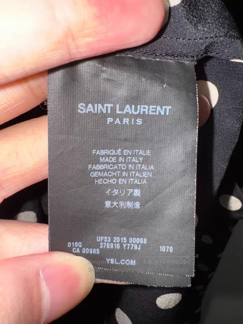 Saint Laurent Paris Saint Laurent Paris size 37 Satin Mulberry Silk Black and W Size US S / EU 44-46 / 1 - 7 Thumbnail