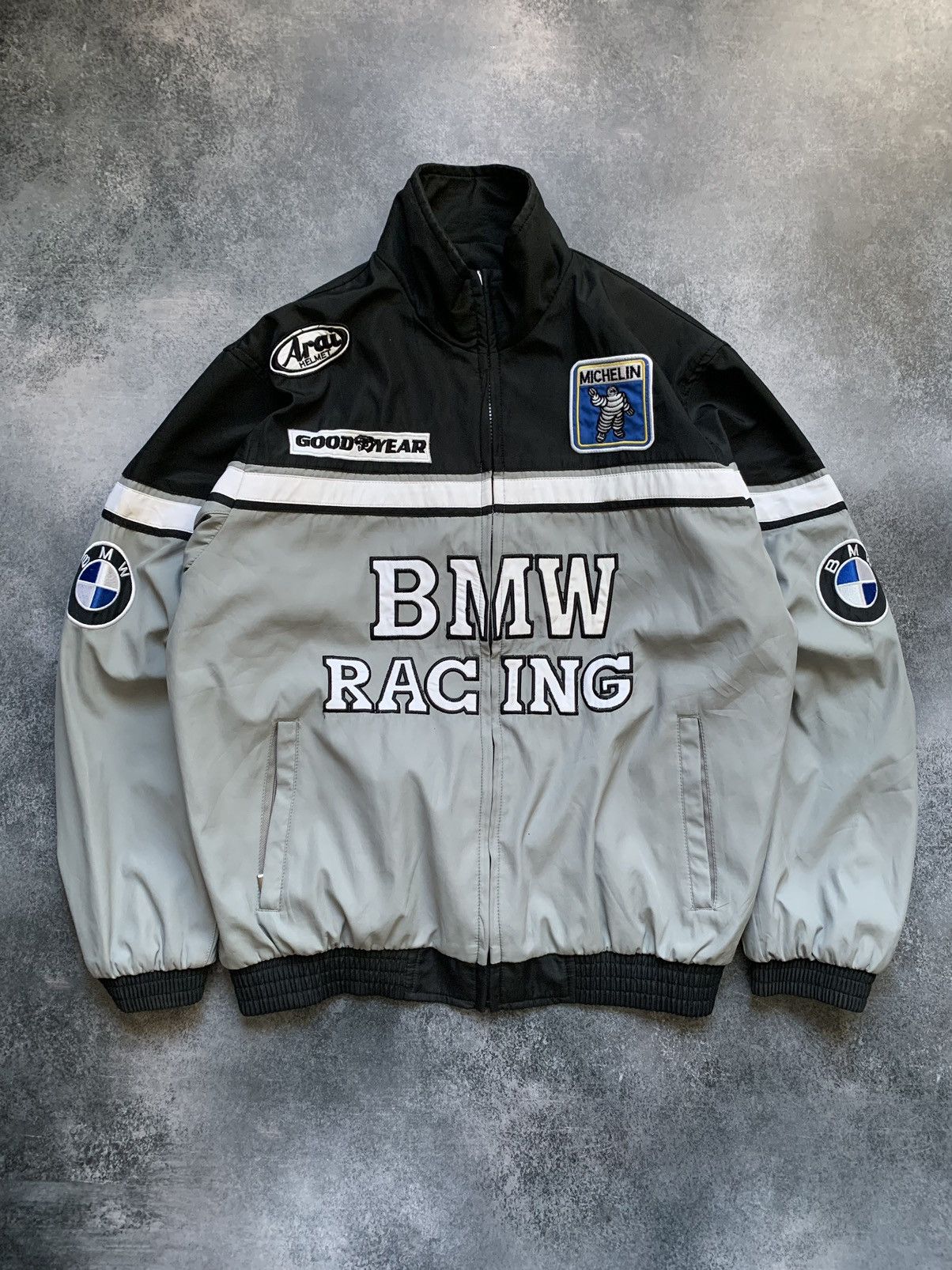 BMW × Vintage BMW RACING Bomber Jacket Michelin 2-Sided Size US M / EU 48-50 / 2 - 1 Thumbnail