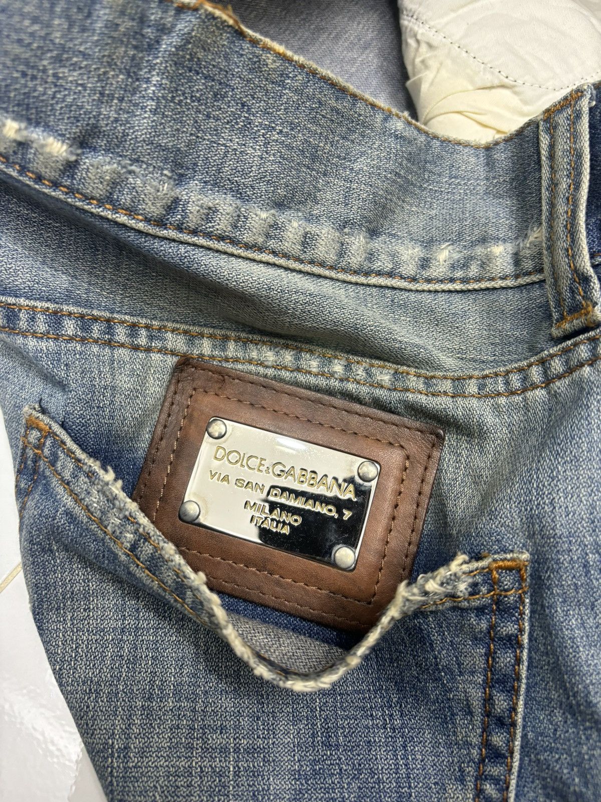 Dolce & Gabbana DOLCE & GABBANA RUSTY DISTRESSED RIPS DENIM JEANS Size US 34 / EU 50 - 12 Thumbnail