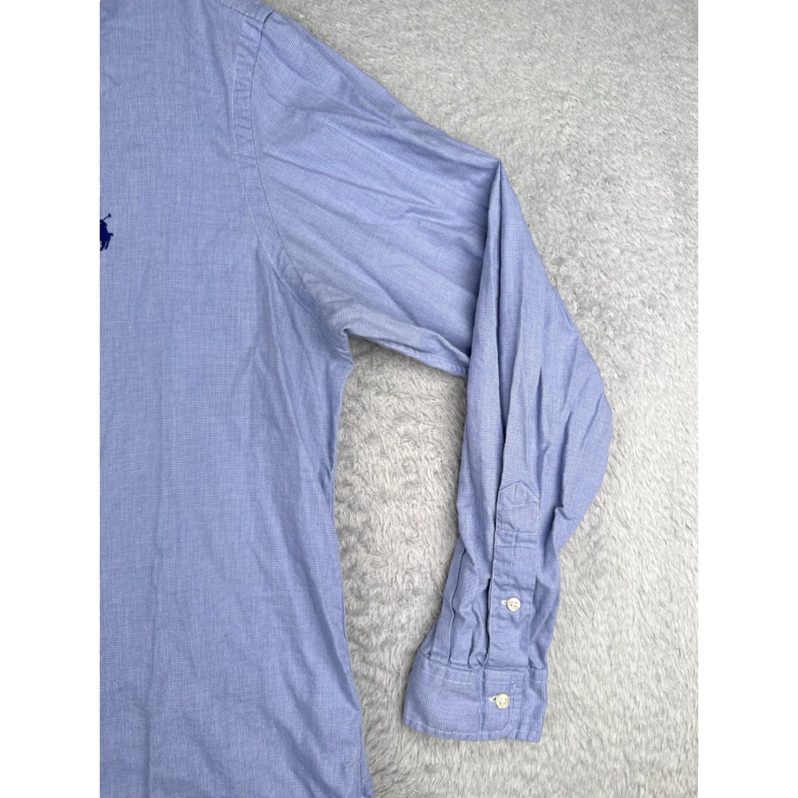 Polo Ralph Lauren Polo Ralph Lauren Shirt Men 16.5 Blue Button-Up 100% Cotton Long Sleeve Mens Size US L / EU 52-54 / 3 - 2 Thumbnail