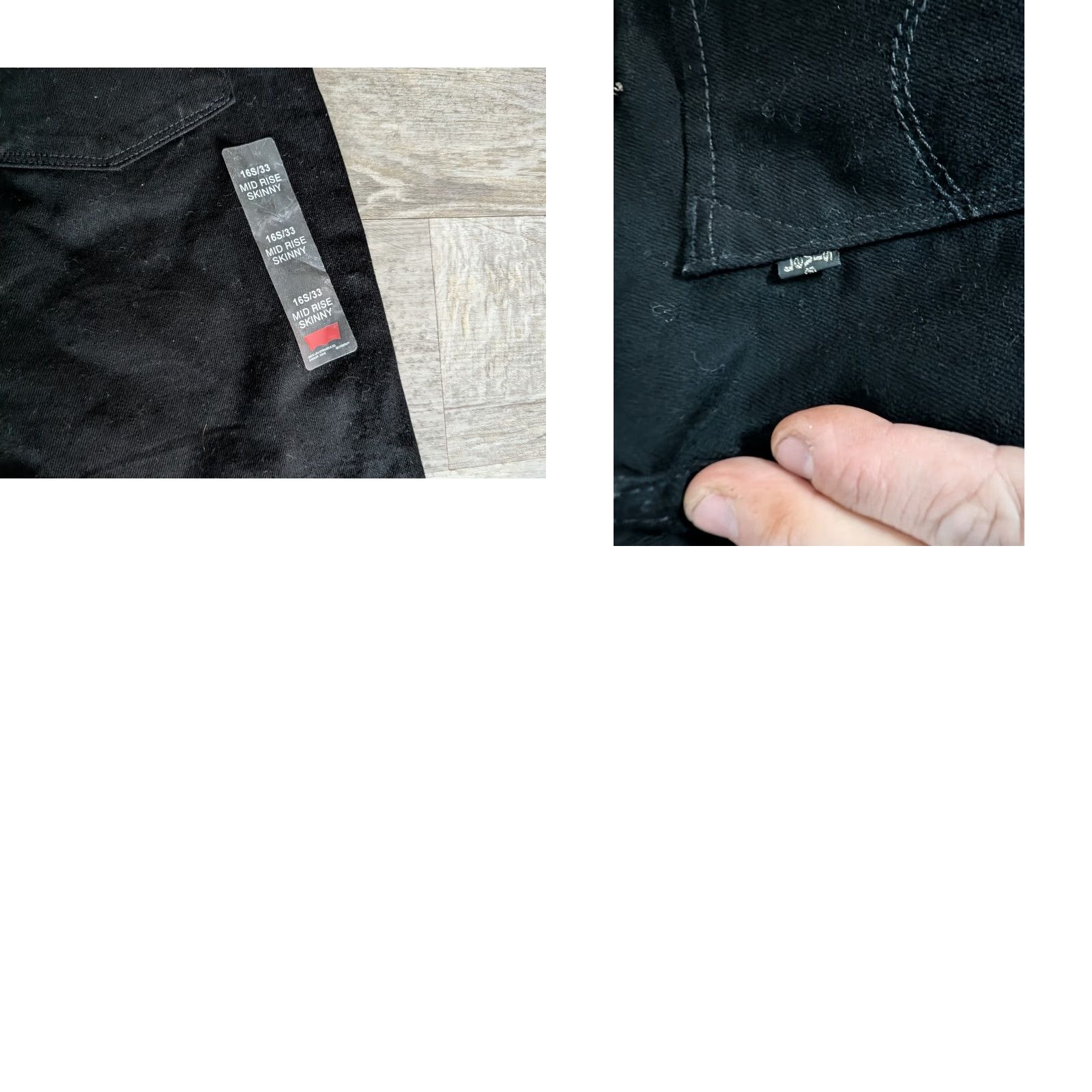 Levi's NWT Levis Womens Jeans Black Size 16S Denim Mid Rise Skinny Stretch 33X30 Size 38" / US 16 / IT 52 - 11 Thumbnail
