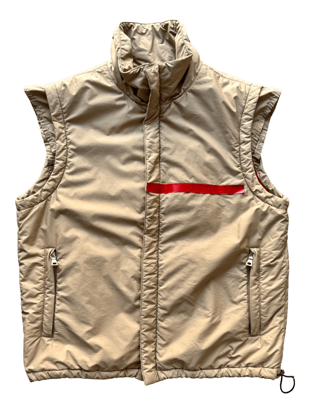 Prada S/S2002 Prada Sport Beige Padded Lined Vest (M) Size US M / EU 48-50 / 2 - 1 Thumbnail