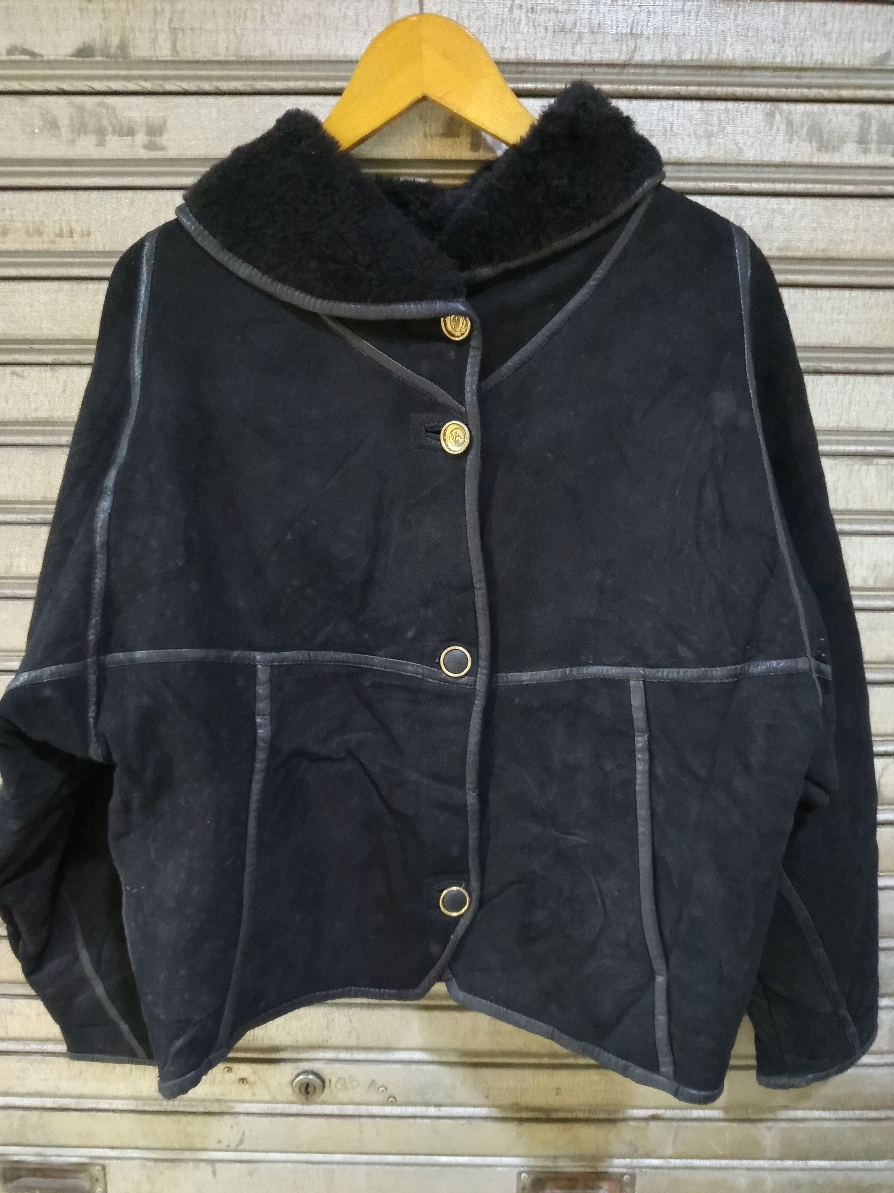Emmanuelle Khanh 1970s Emmanuel Khanh Paris Shearling Cropped Jacket Size L / US 10 / IT 46 - 1 Thumbnail