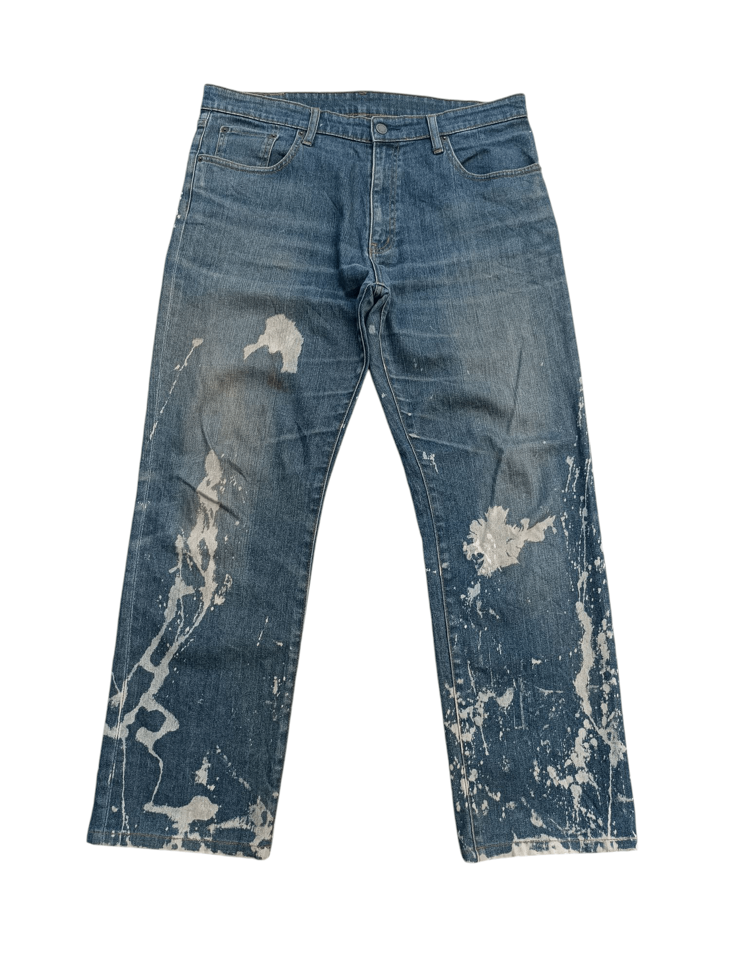 Jun Takahashi Vintage Uniqlo S002 Baggy Splatter Rare Design Jeans E213 Size US 36 / EU 52 - 4 Thumbnail